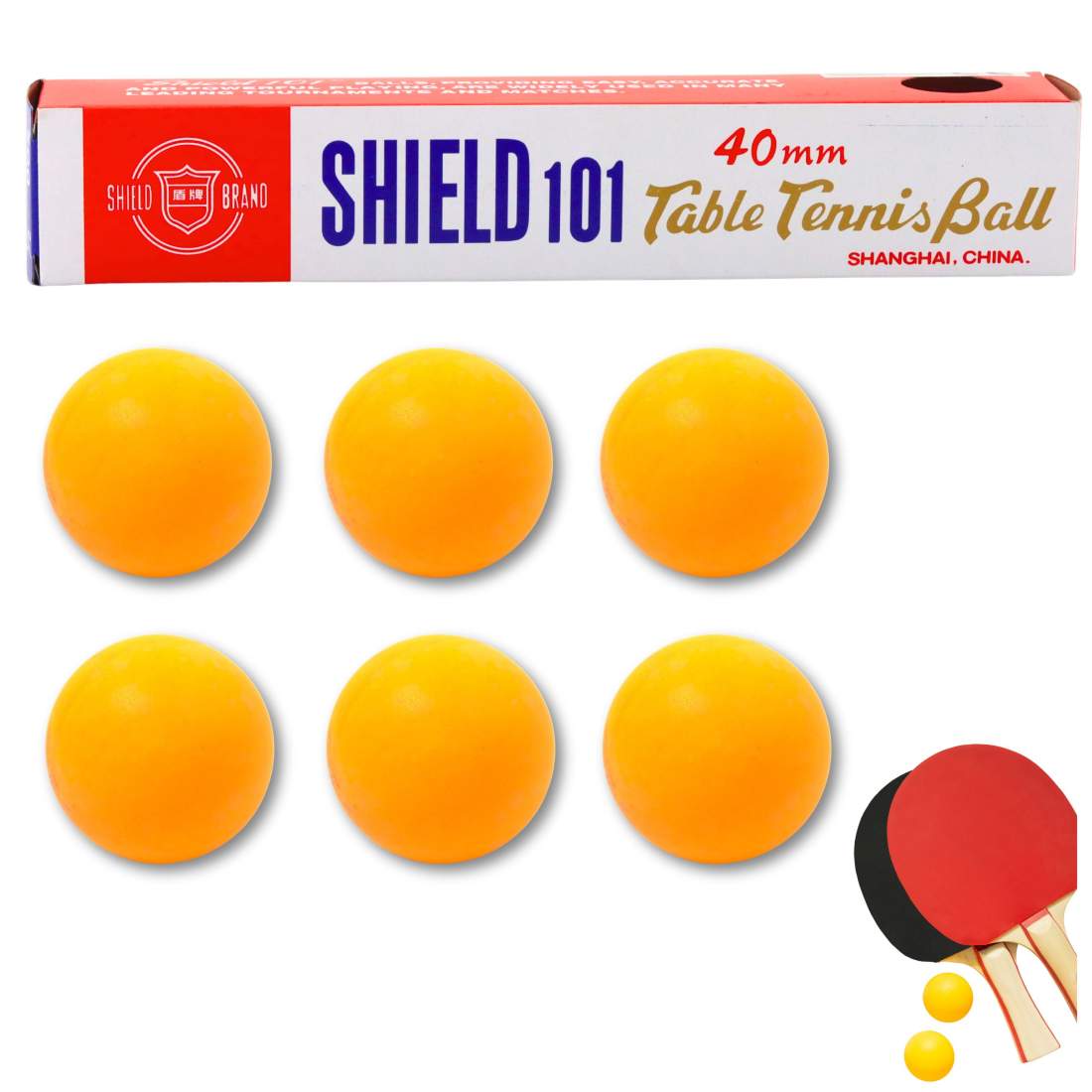 Bordtennisbollar, orange, 6-pack | Hem & Hobby | Pryloteket
