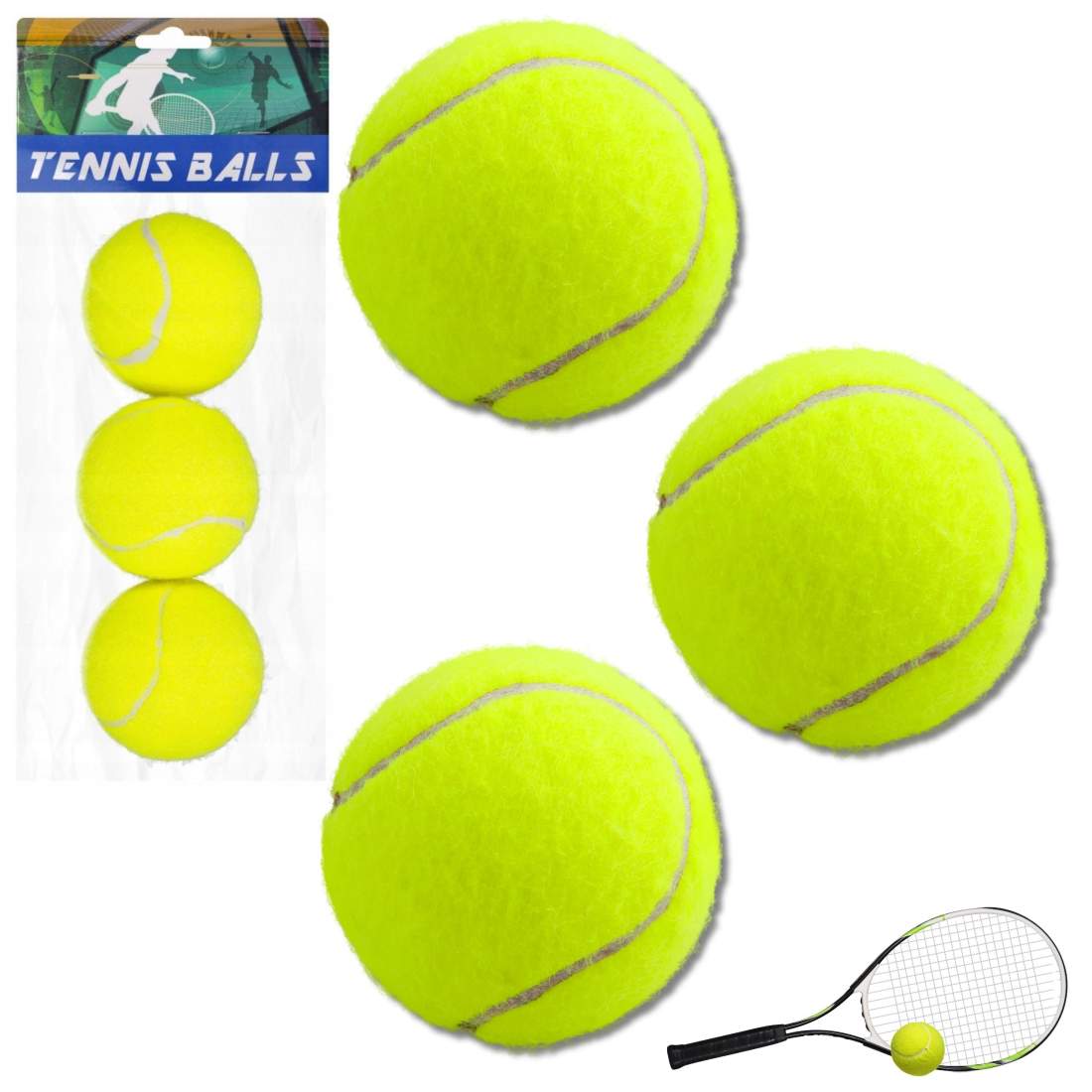 Tennisbollset, klassiskt gult, 3-pack | Hem & Hobby | Pryloteket