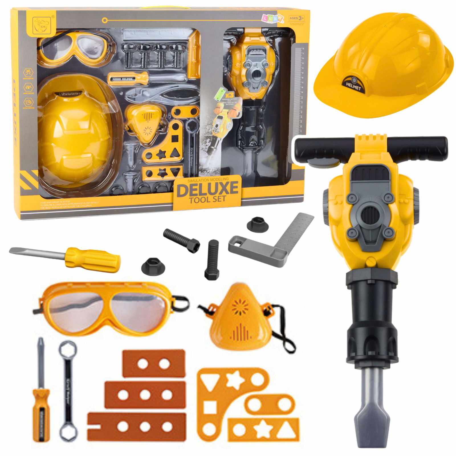 Batteridrevet pneumatisk hammerværktøjssæt, 21 stk