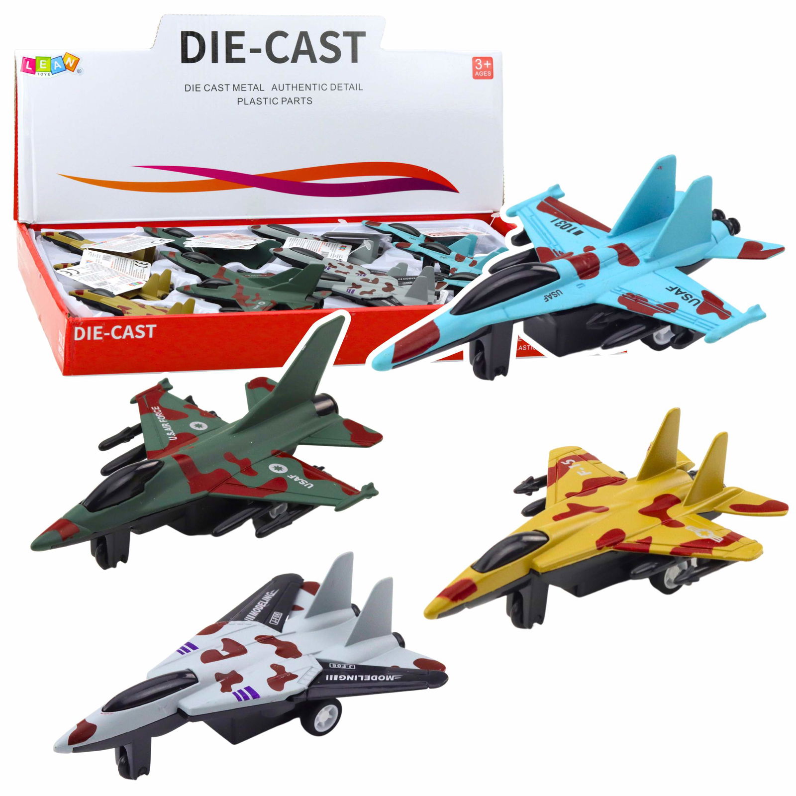 Militær friktionsdrevet legetøjskøretøj i metal 11 cm