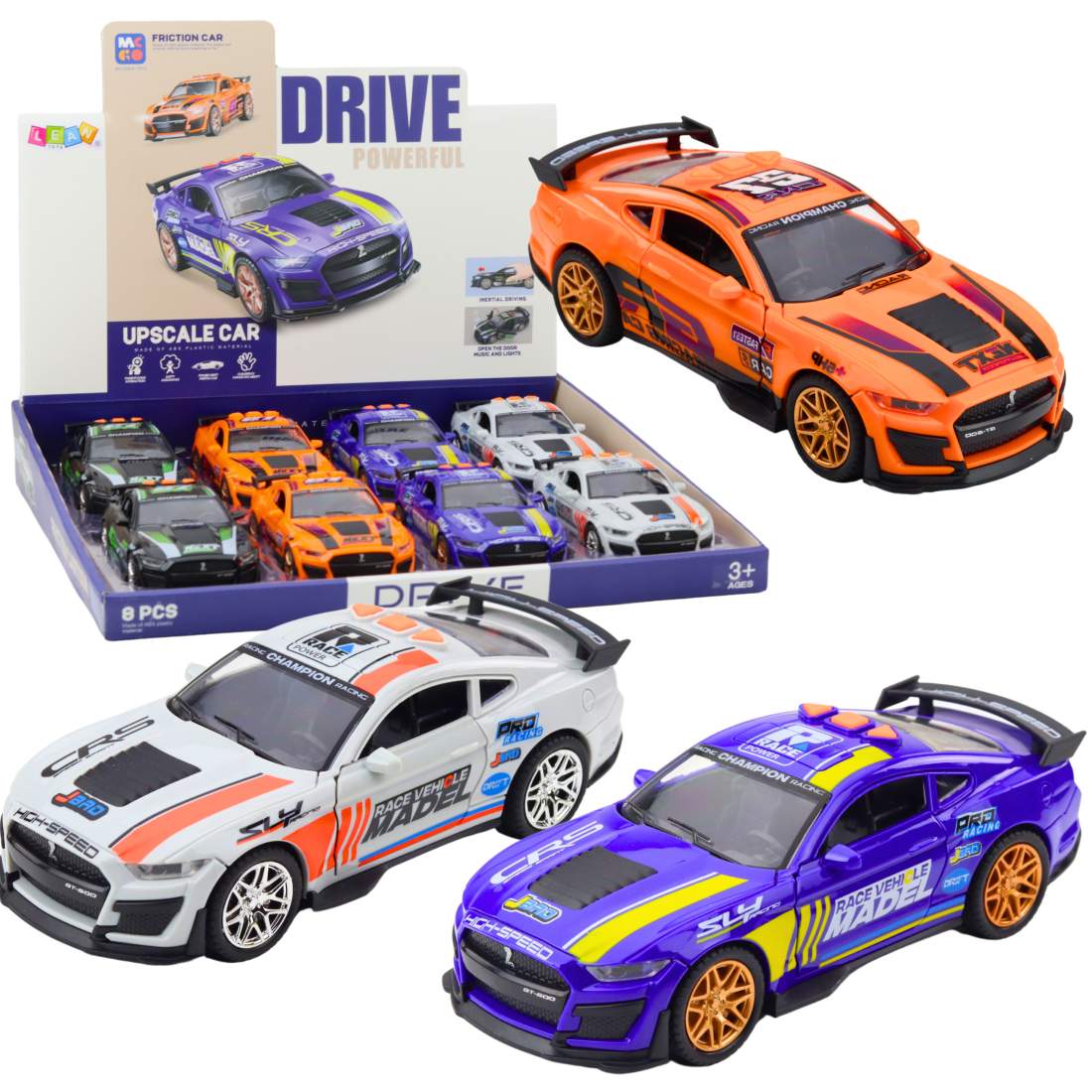 GT Racing Car med öppningsbara dörrar, ljus, ljud | Hem & Hobby | Pryloteket