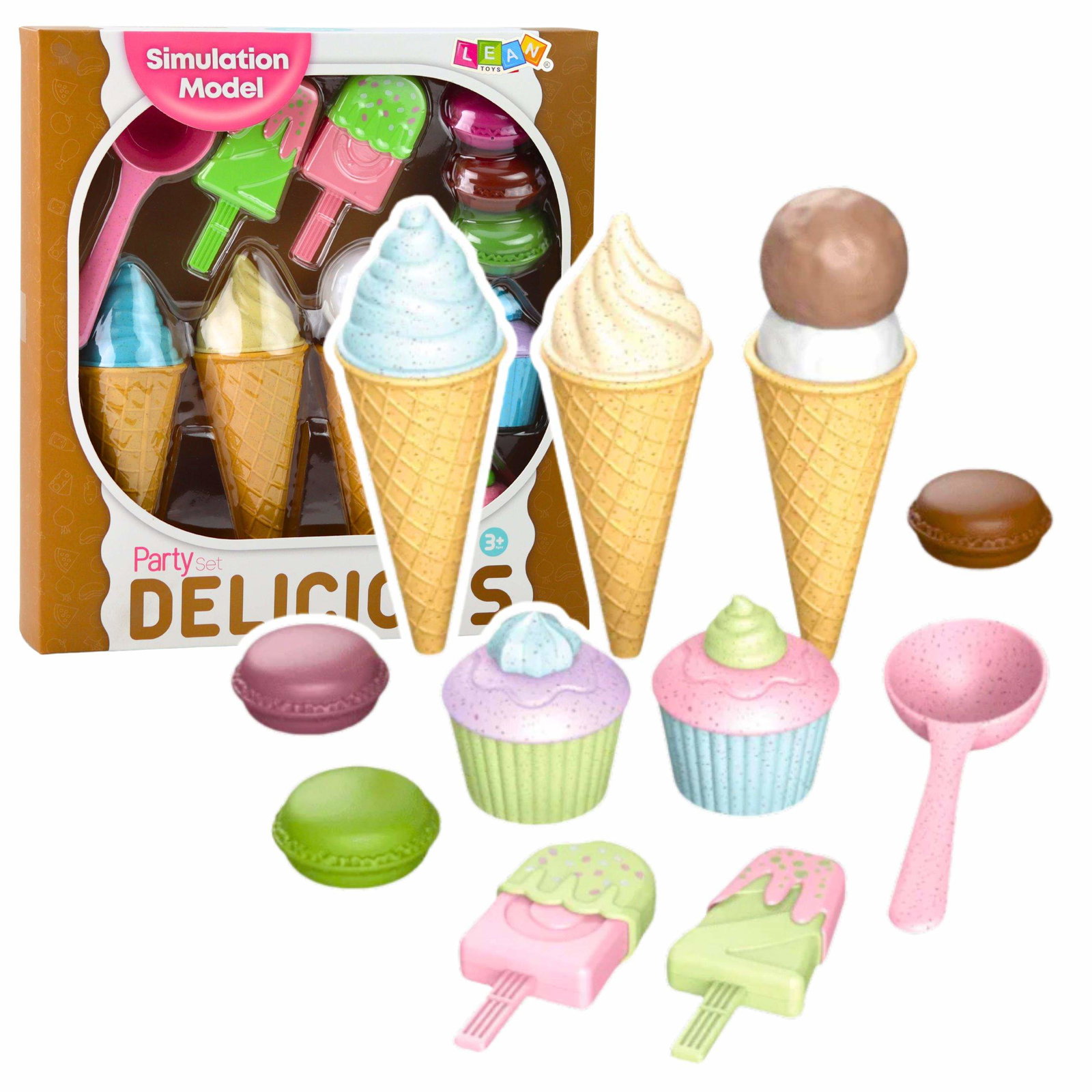 Legesæt Is, Cupcakes, Macarons – Rollespilssæt