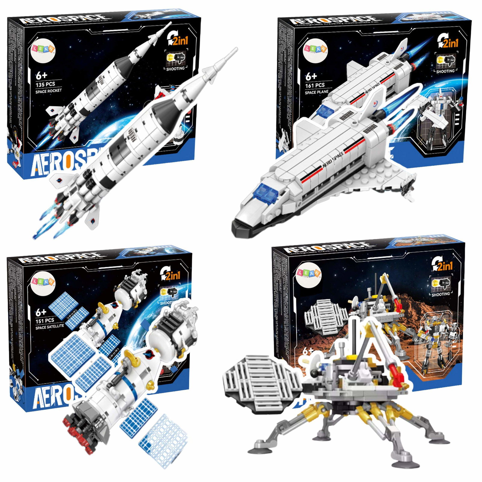 Mars Lander & Space Robot byggeklodser, 146 stykker