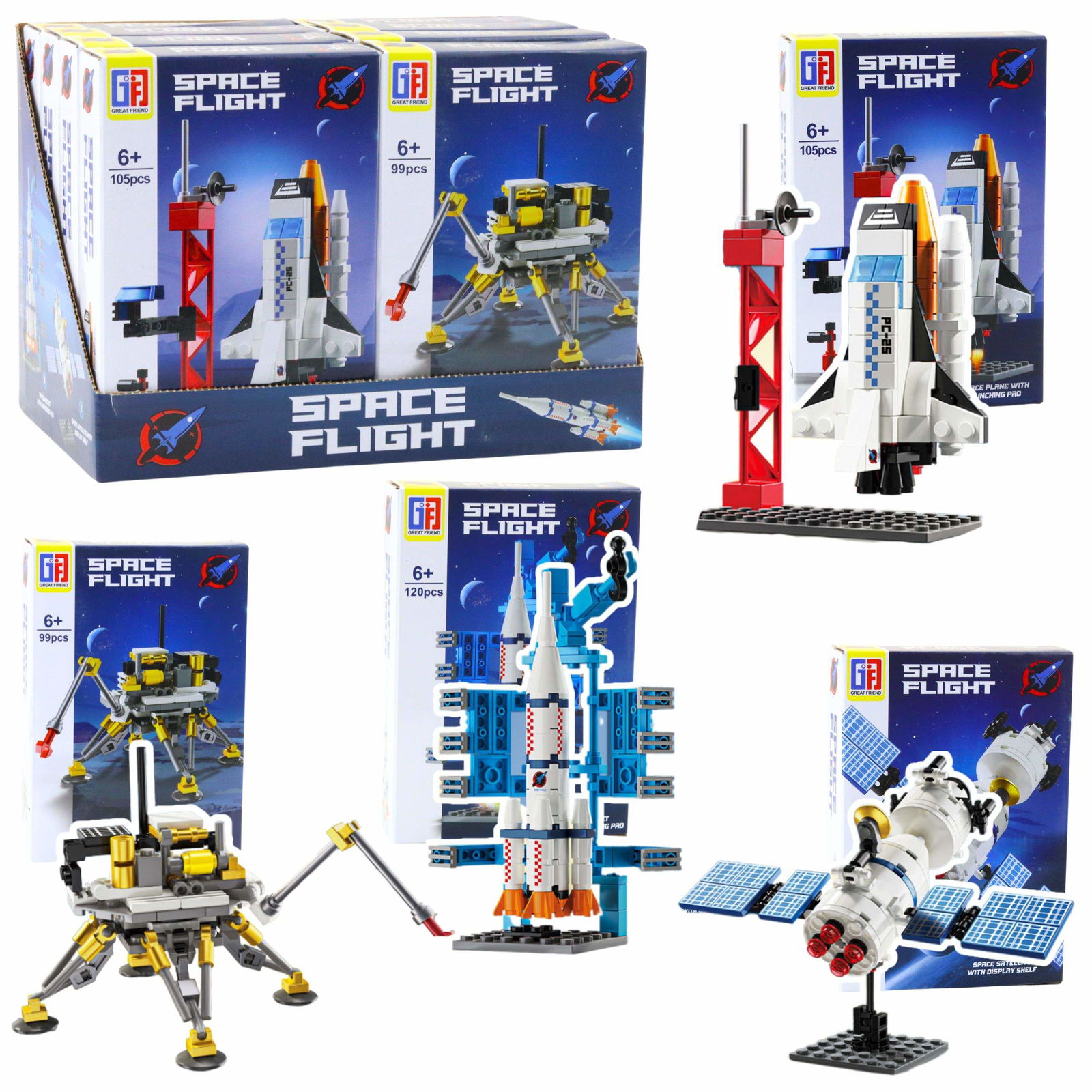 Set med byggklossar med rymdtema, 87-120 delar | Hem & Hobby | Pryloteket