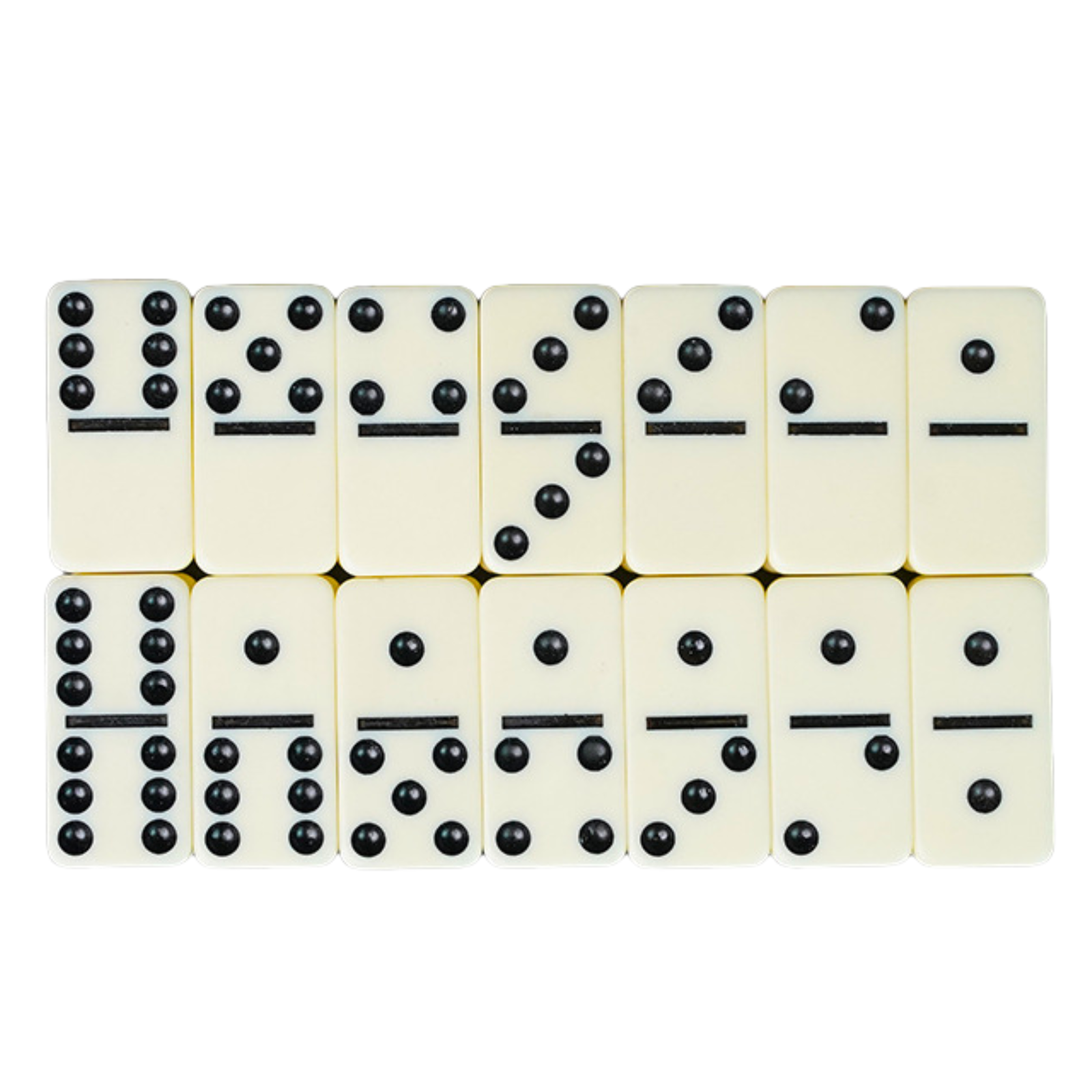 Domino-spil – klassisk familielogiksæt, 28 fliser