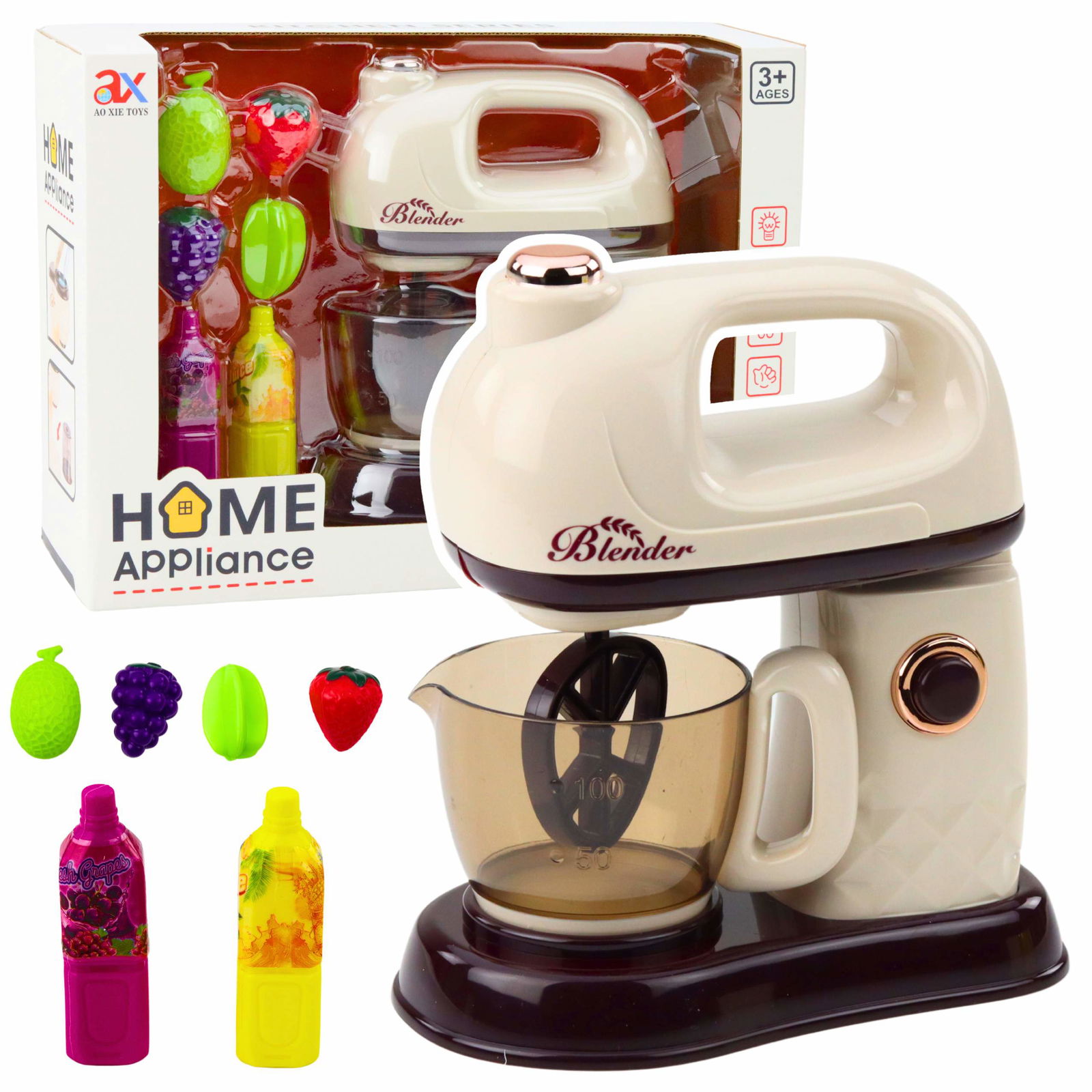 Legetøj til køkkenmixer til børn – frugt, juice, lys, lyde