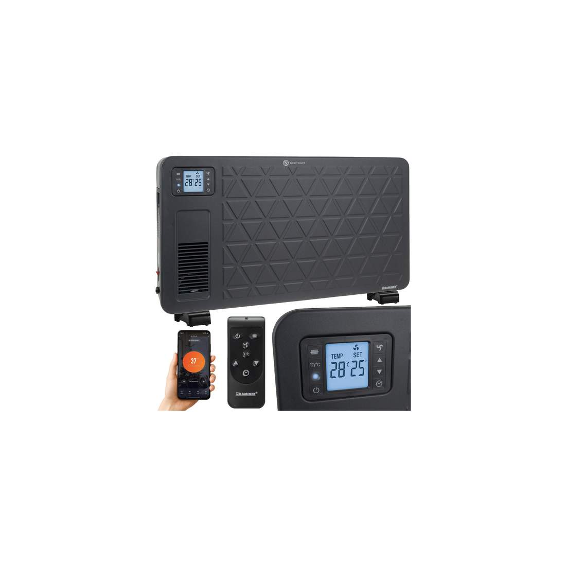 Elvärmare med WiFi-styrning – 2300W, svart | Hem & Hobby | Pryloteket