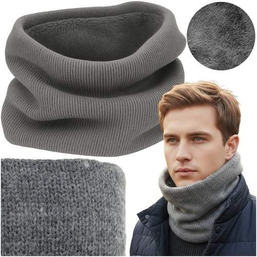 Grå halsvarmer til mænd – universel pasform, varm og stilfuld