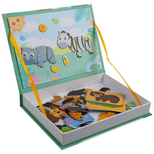 Montessori Magnetisk Puslespil – Afrikanske Dyr, 47 Brikker