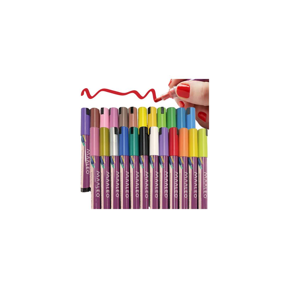 Akrylpennset, 24 färger – Vattentäta och snabbtorkande | Hem & Hobby | Pryloteket