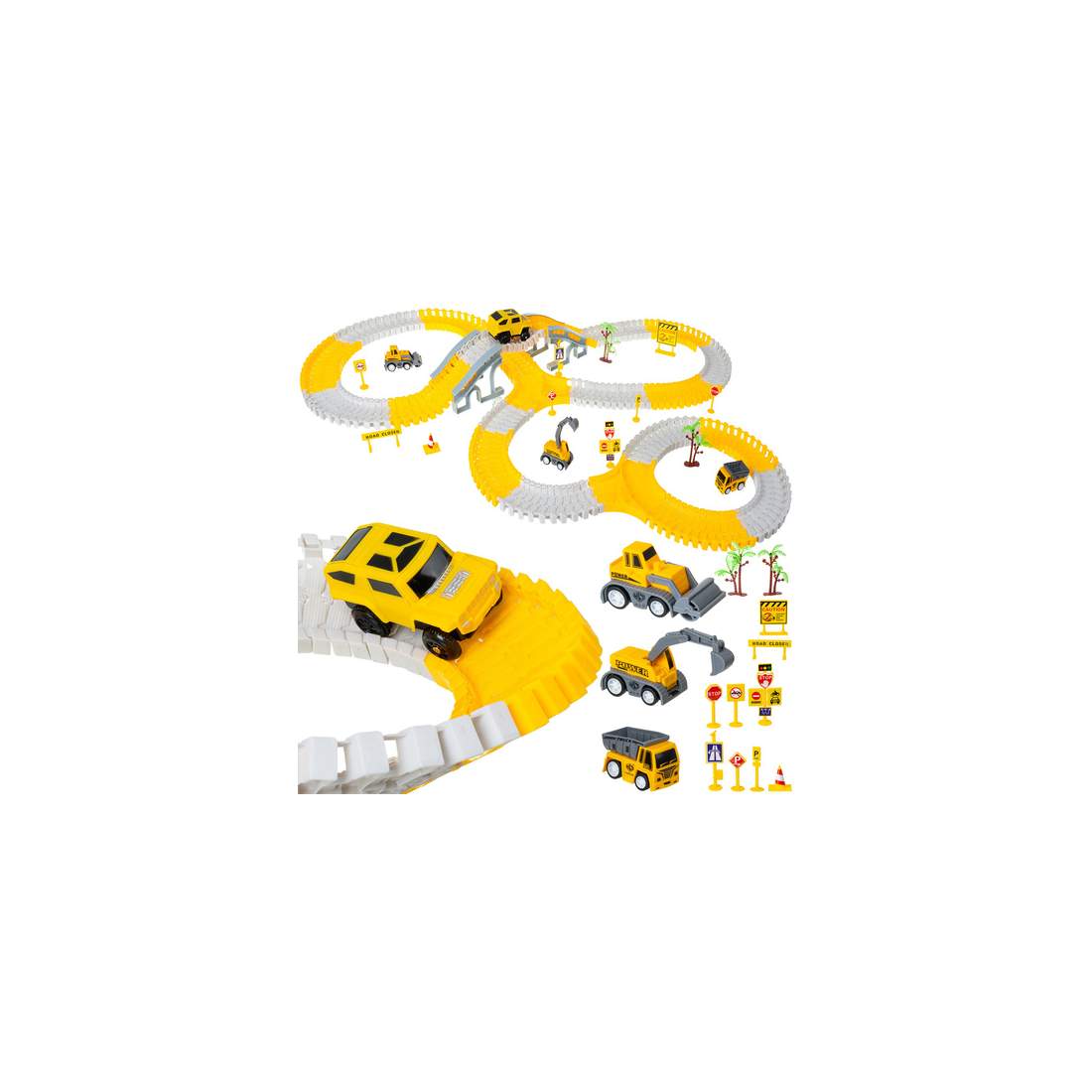 Byggarbetsplatsbana – 255-delars lekset för barn | Hem & Hobby | Pryloteket