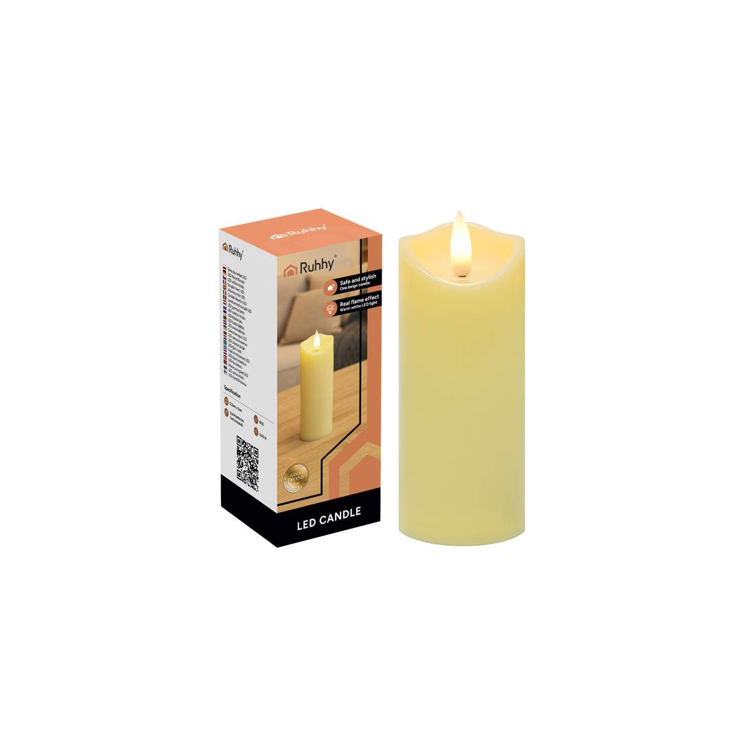 LED-ljusinsats – fladdrande låga, batteridriven, 12,5 cm | Hem & Hobby | Pryloteket