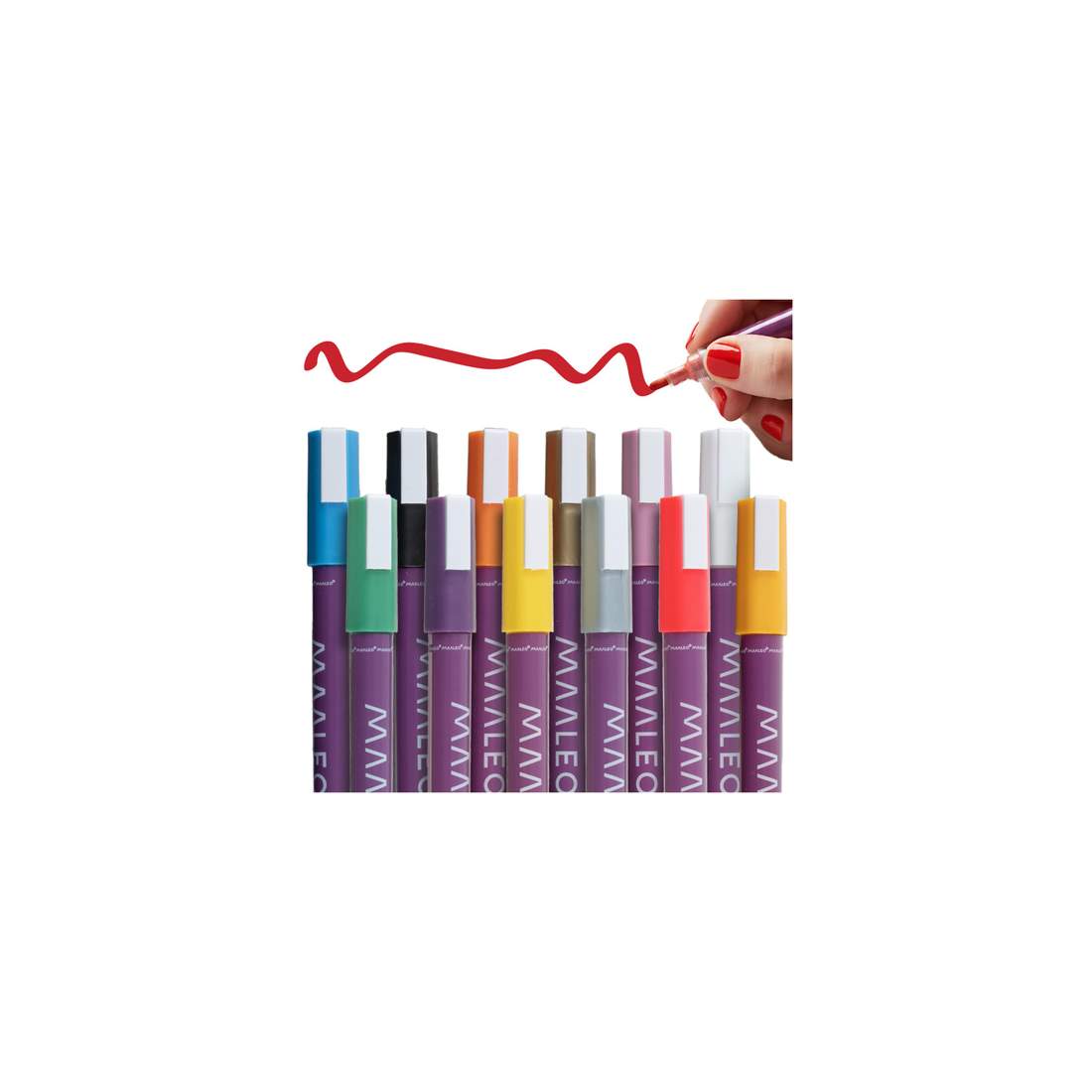 Akrylfärgpennor – Set med 12 vattenfasta färger | Hem & Hobby | Pryloteket