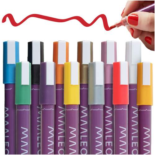 Akrylmalingstusser – 12 vandfaste farver