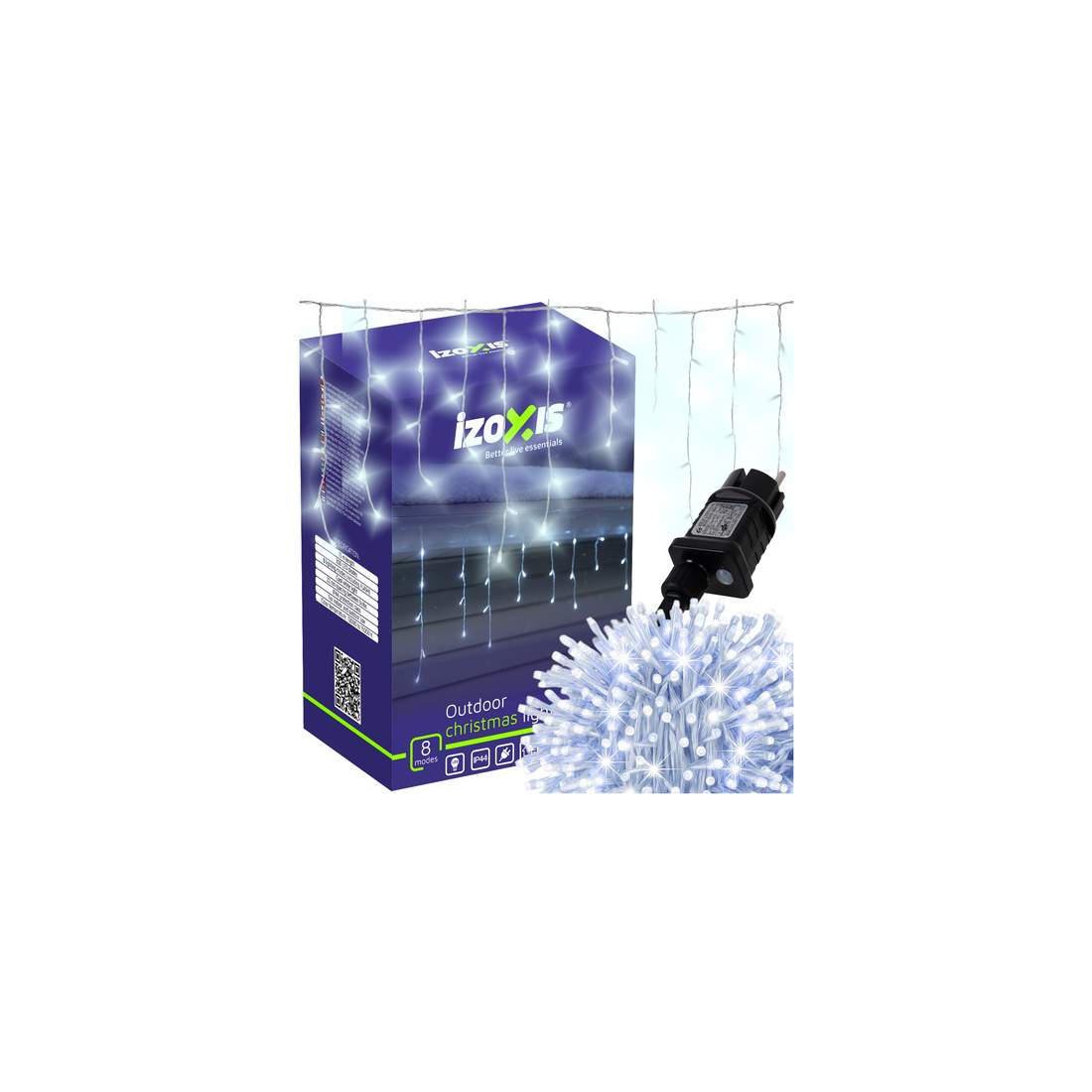 Julbelysning för utomhusbruk, 300 LED-lampor, kallt vitt, 15 m, 8 lägen | Hem & Hobby | Pryloteket