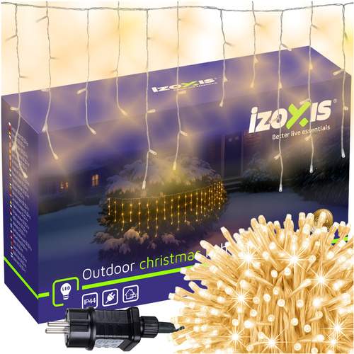 Jule-istaplys, 100 LED'er, varm hvid, 6m, IP44