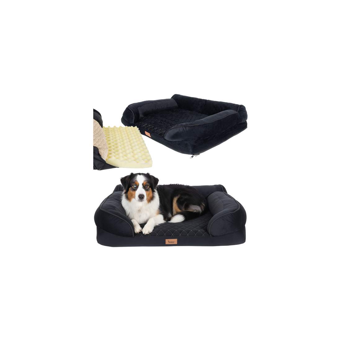 Ortopedisk husdjursbädd M – Skum, dragkedjeförsedd överdrag, halkfri | Hem & Hobby | Pryloteket