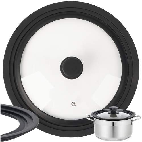 Universal 3-i-1 silikone-glaslåg, 28/30/32 cm