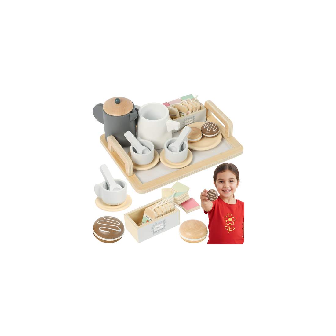 Träteservis för barn – 16-delars lekköksset | Hem & Hobby | Pryloteket