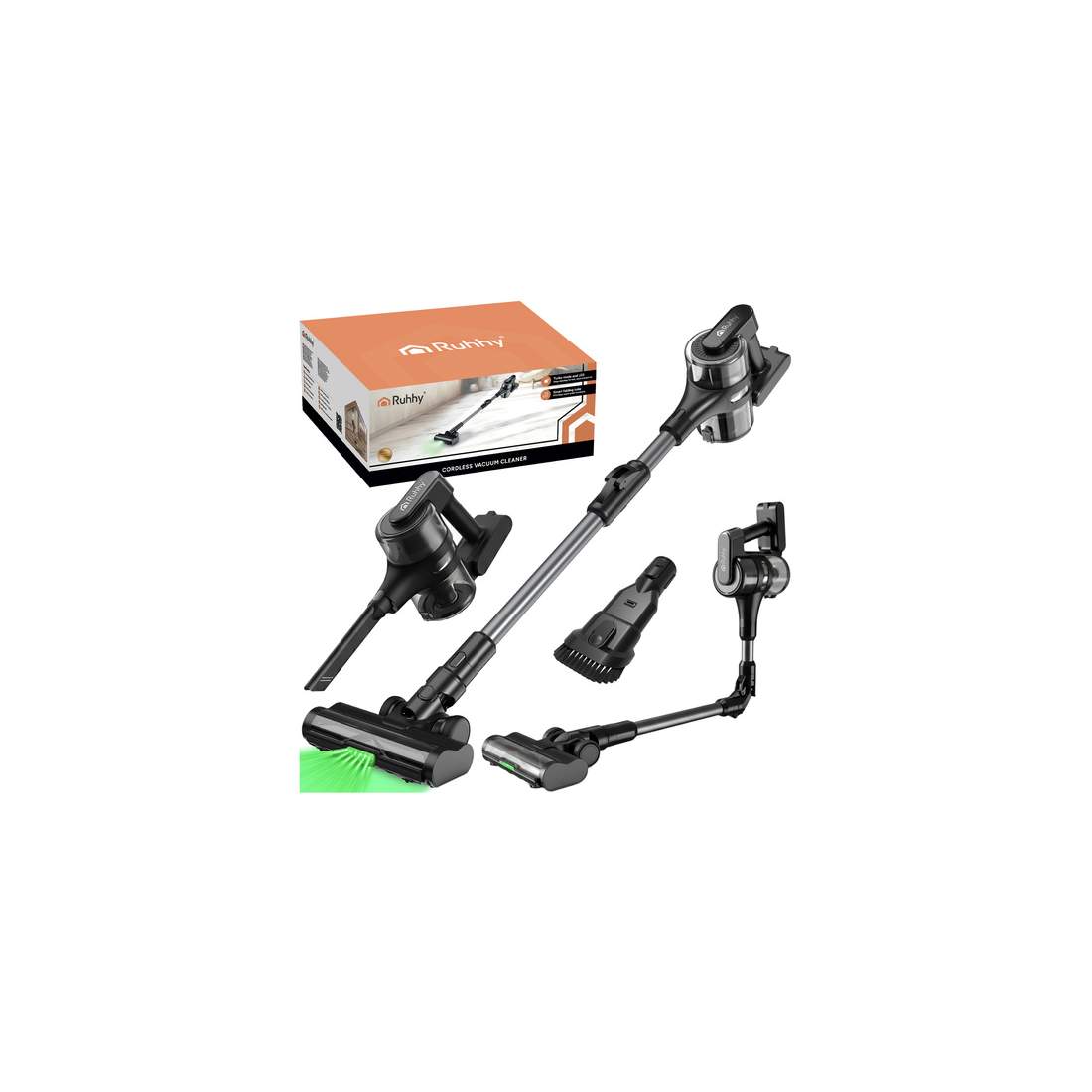 Sladdlös upprättstående dammsugare – 400 W, 52 minuters drifttid, HEPA-filter | Hem & Hobby | Pryloteket