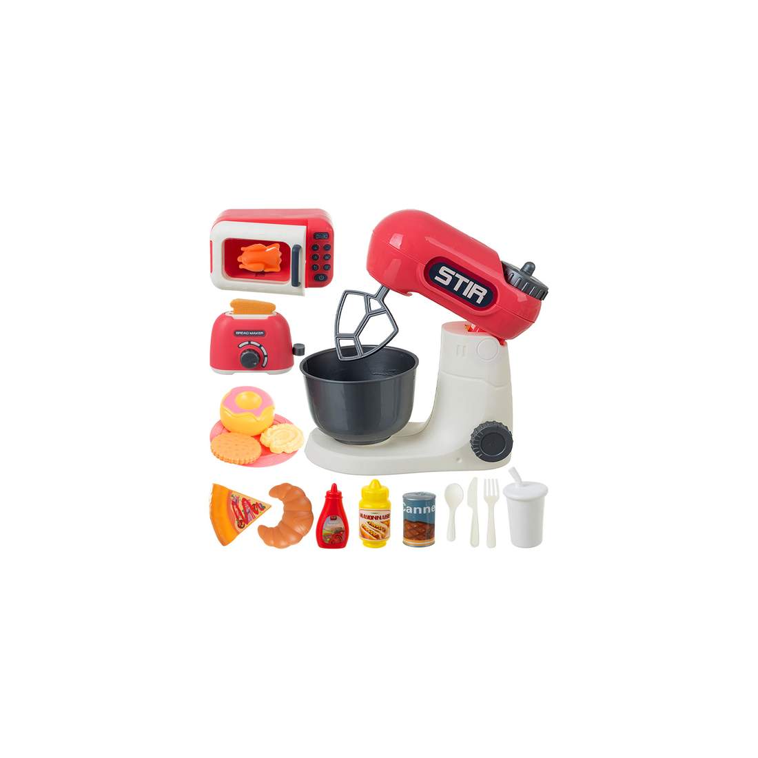 Barnlekset med kök, 26 delar – mixer, brödrost, mikrovågsugn | Hem & Hobby | Pryloteket