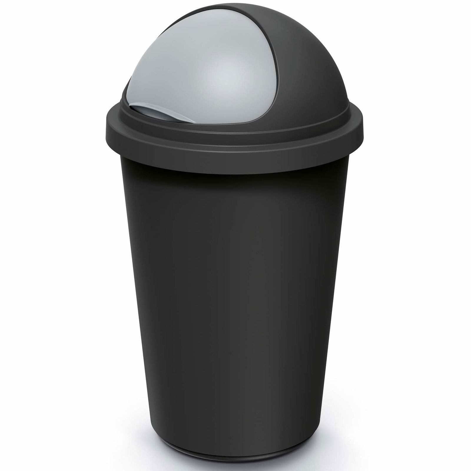 50L affaldsbeholder, sort/grå, lugtfri, nem at rengøre