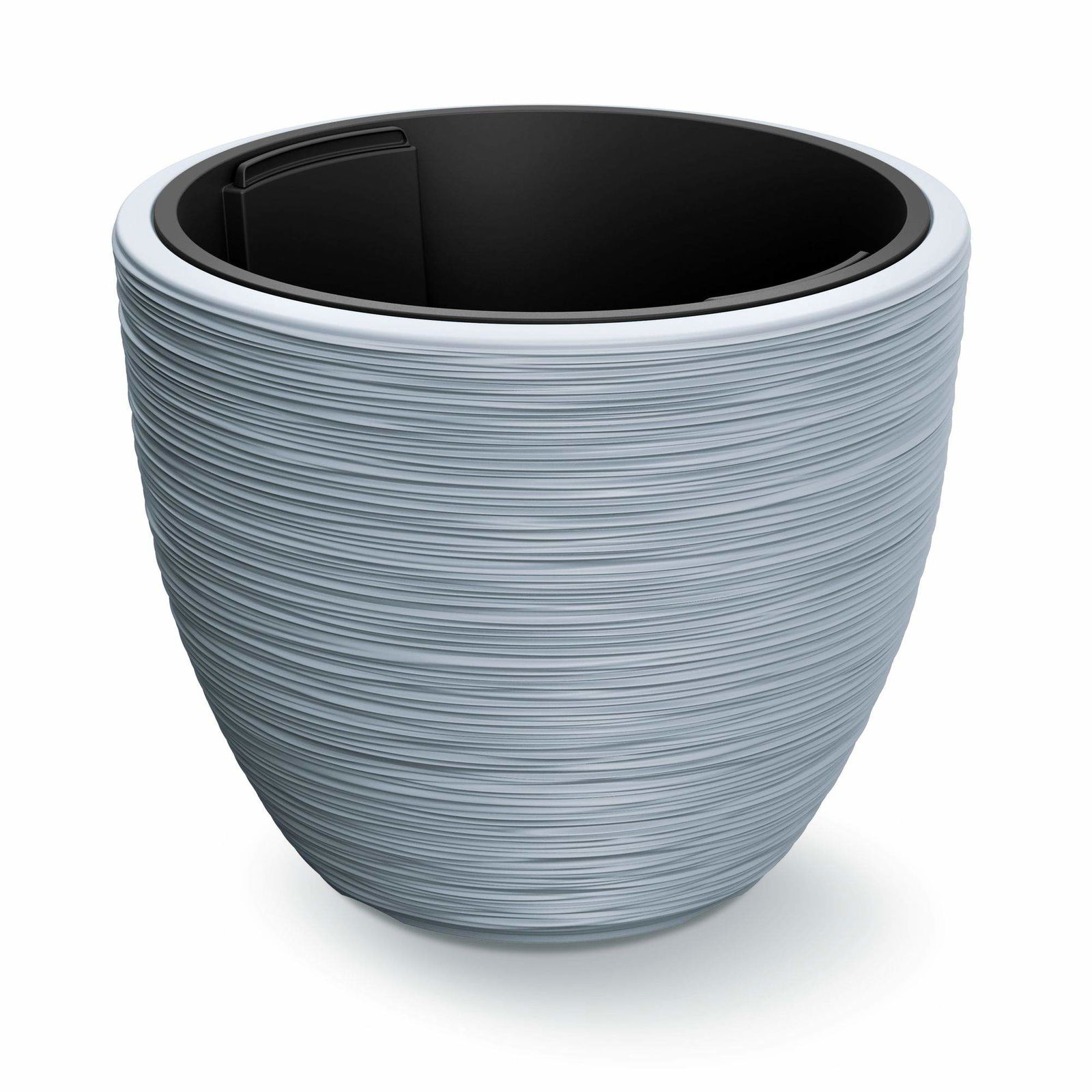 Grå plastik urtepotte, 40x32cm, vejrbestandig