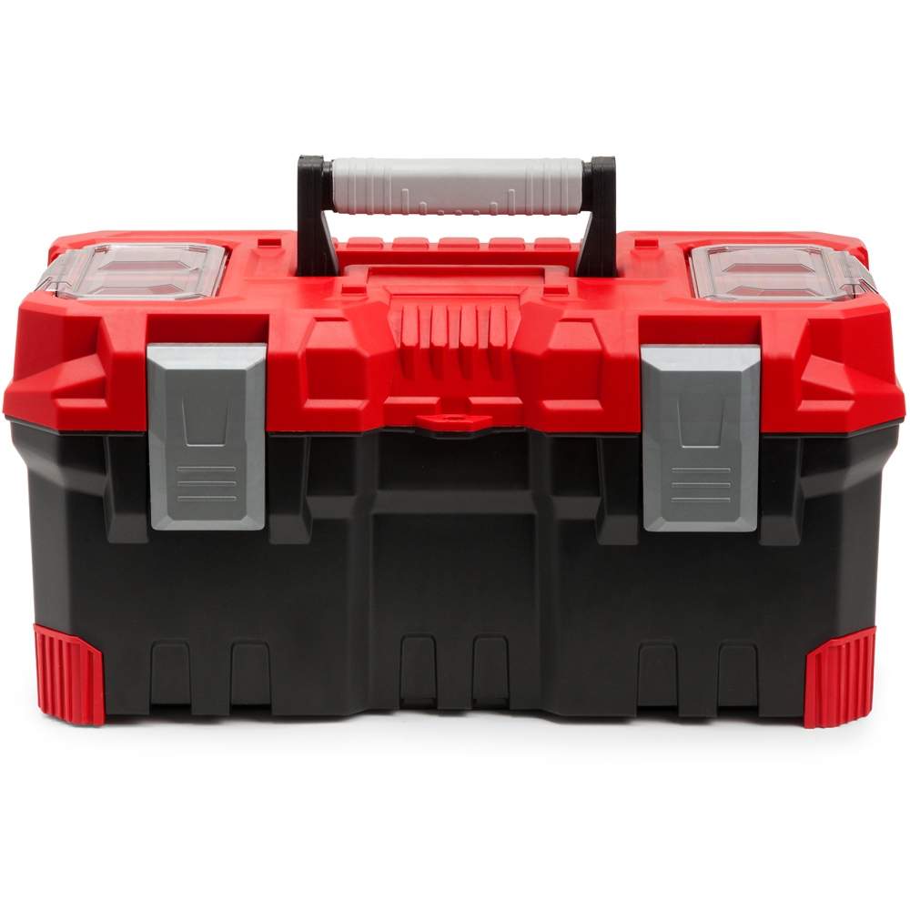 Verktygslåda med fack, 49x26x24cm, svart/röd | Hem & Hobby | Pryloteket