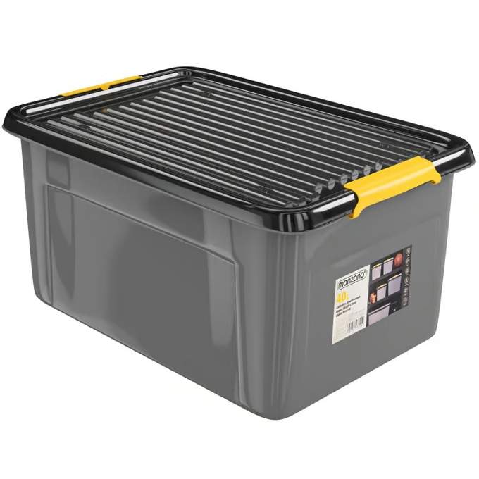 Opbevaringskasse grå/antracit 58x39x25cm stabelbar