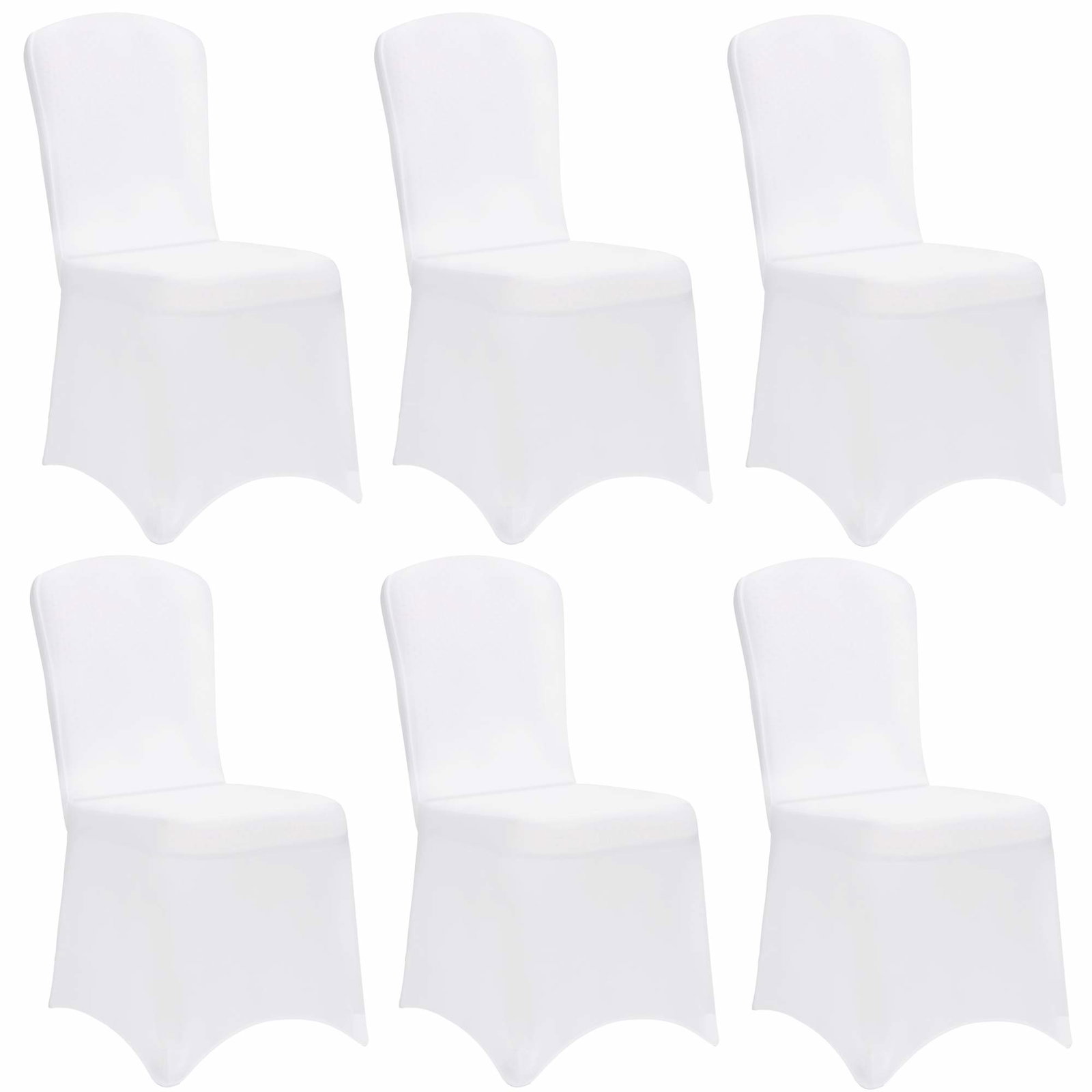 Stolsöverdrag, set med 6 vita, OEKO-TEX | Hem & Hobby | Pryloteket