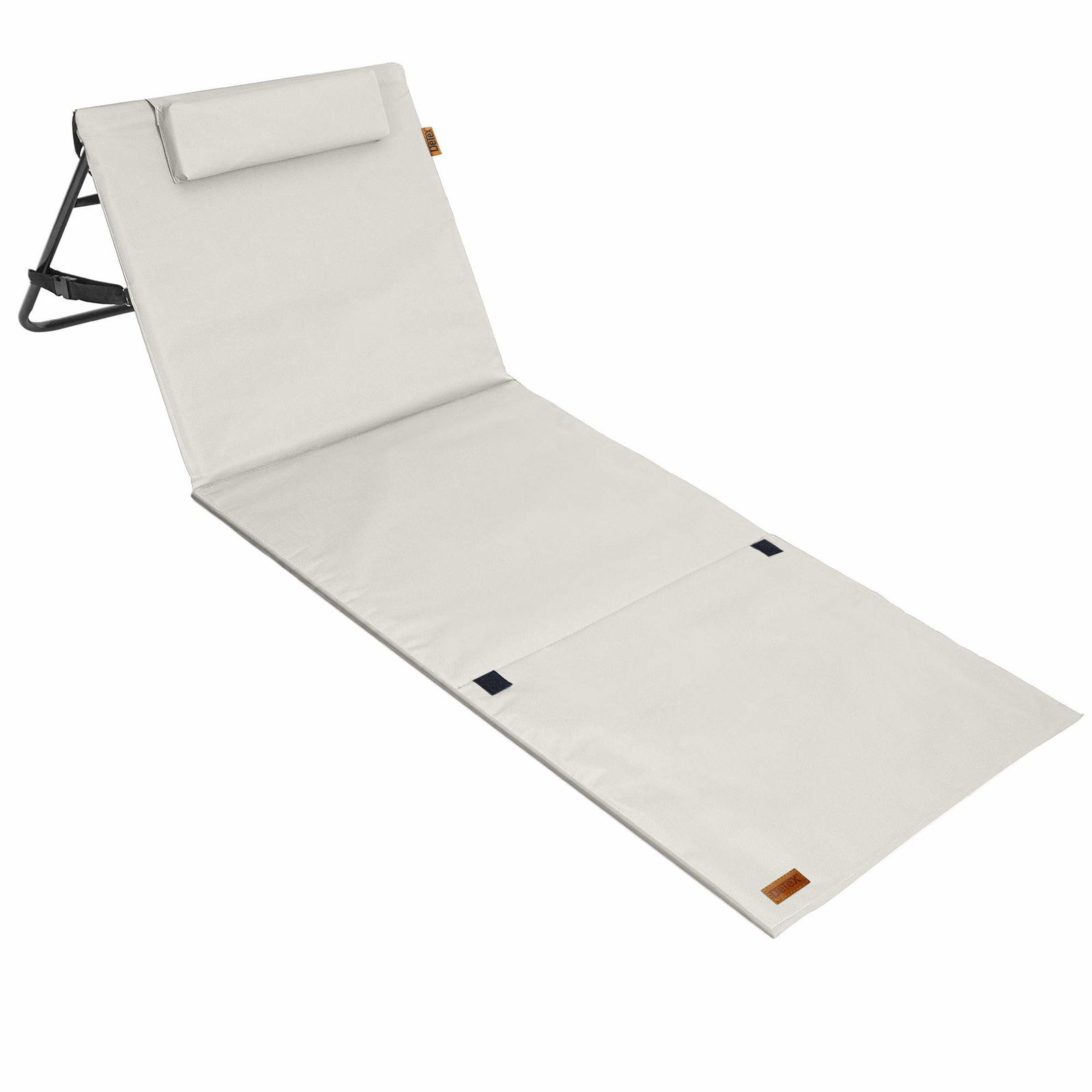 Rantamatto beige 158x56x46cm pehmustettu