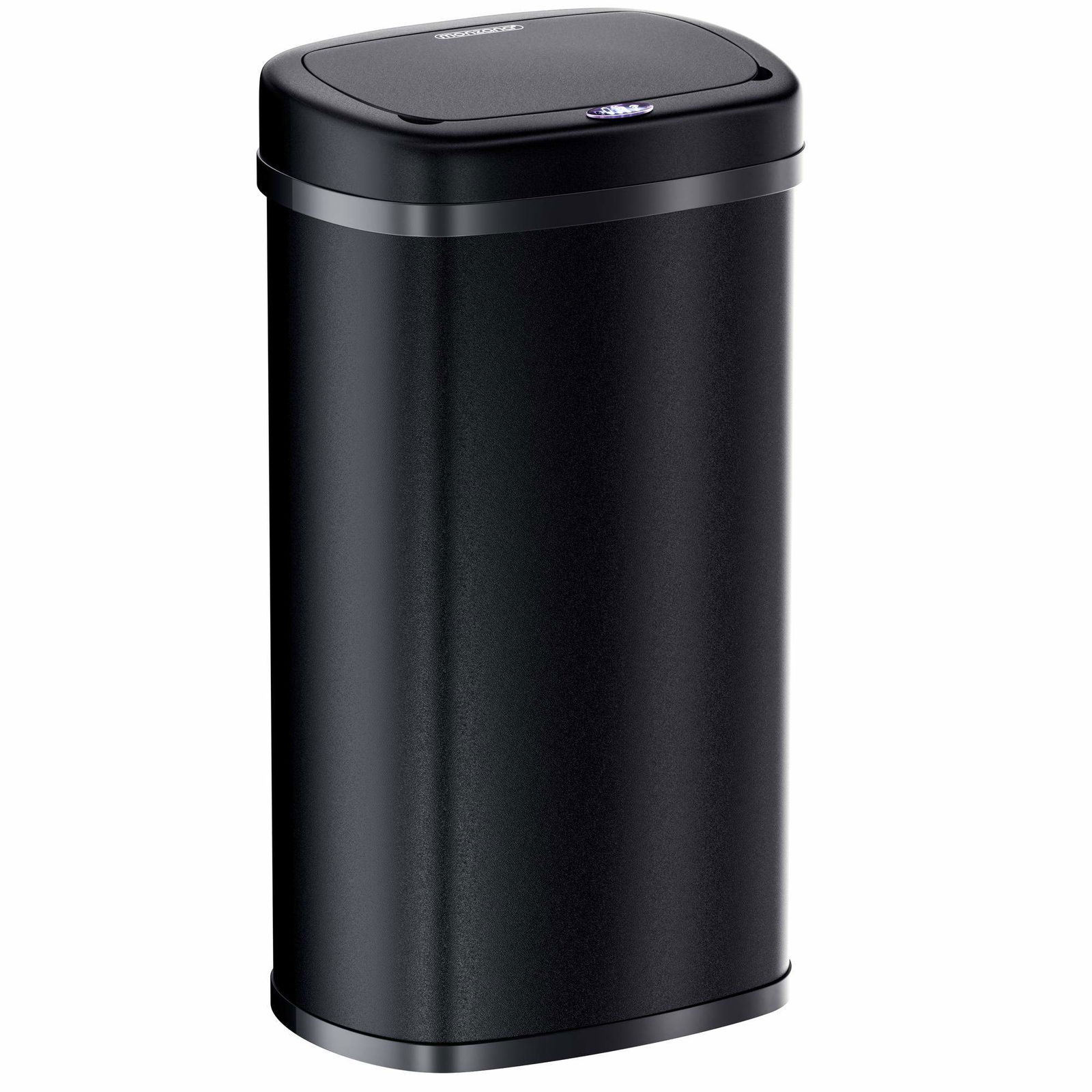 Sensor affaldsbeholder rustfrit stål sort 50L