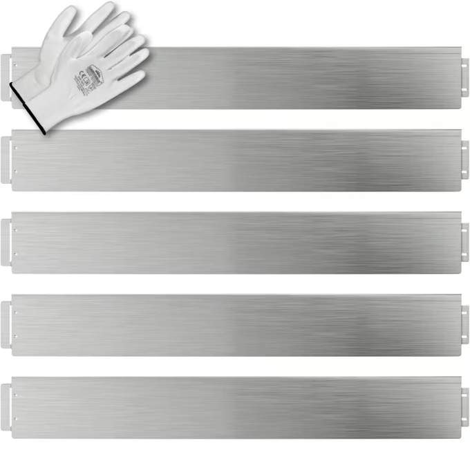 Metallkantset för trädgårdsbäddar, 5 delar, galvaniserat stål | Hem & Hobby | Pryloteket