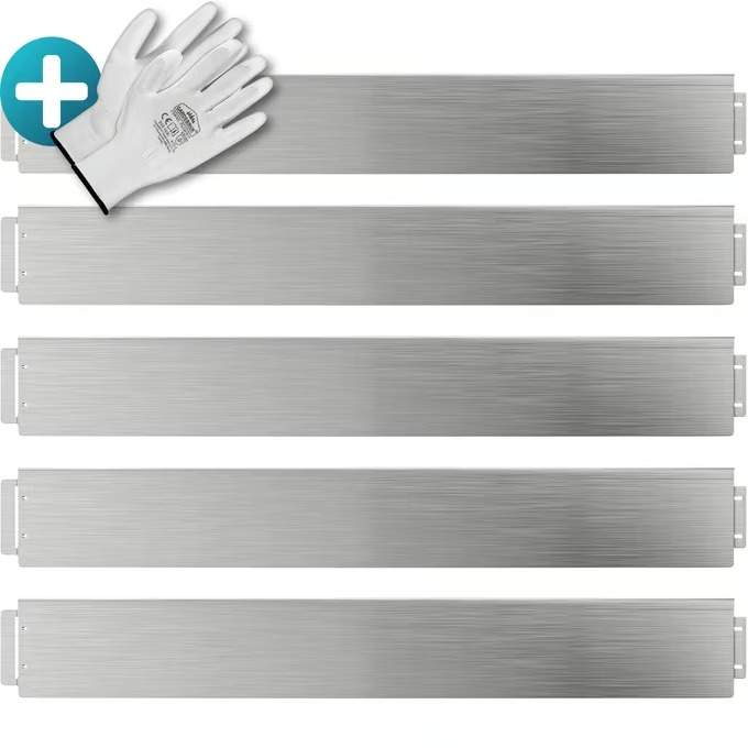 Metallkantset för rabatter, 5 delar, galvaniserat stål | Hem & Hobby | Pryloteket