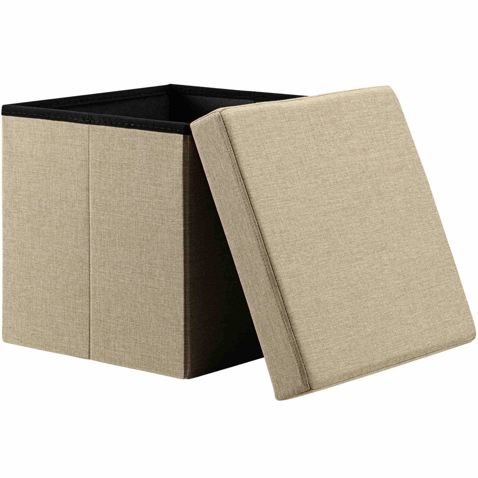 Skammel Beige 38x38x38cm foldbar