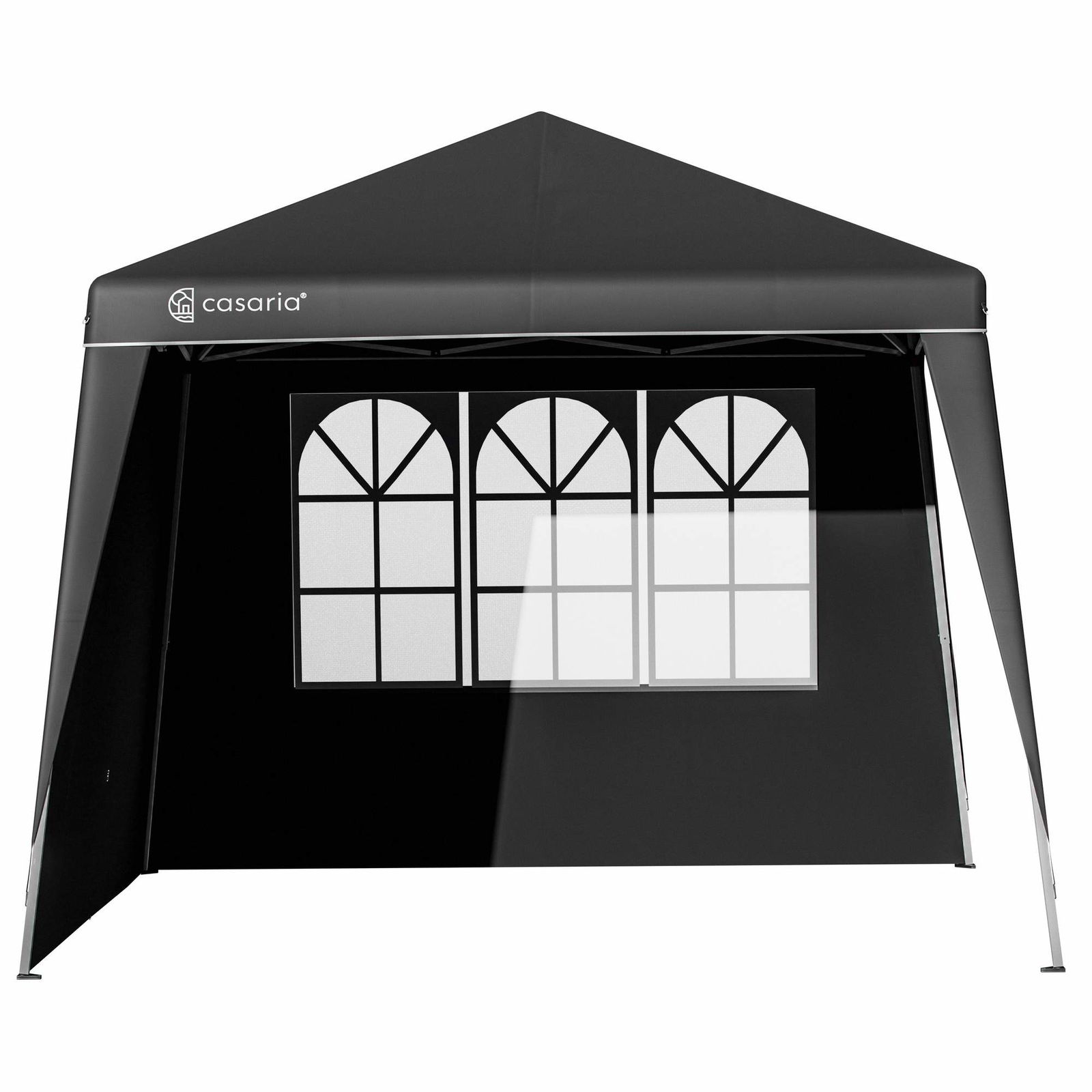 3x3m sidepaneler til pavillon, sort, sæt med 2, UV-beskyttelse