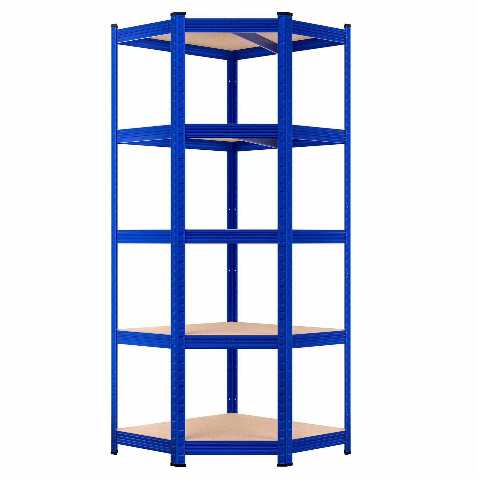Robuste boltløse reoler, blå, 180x70x40cm, 875kg kapacitet