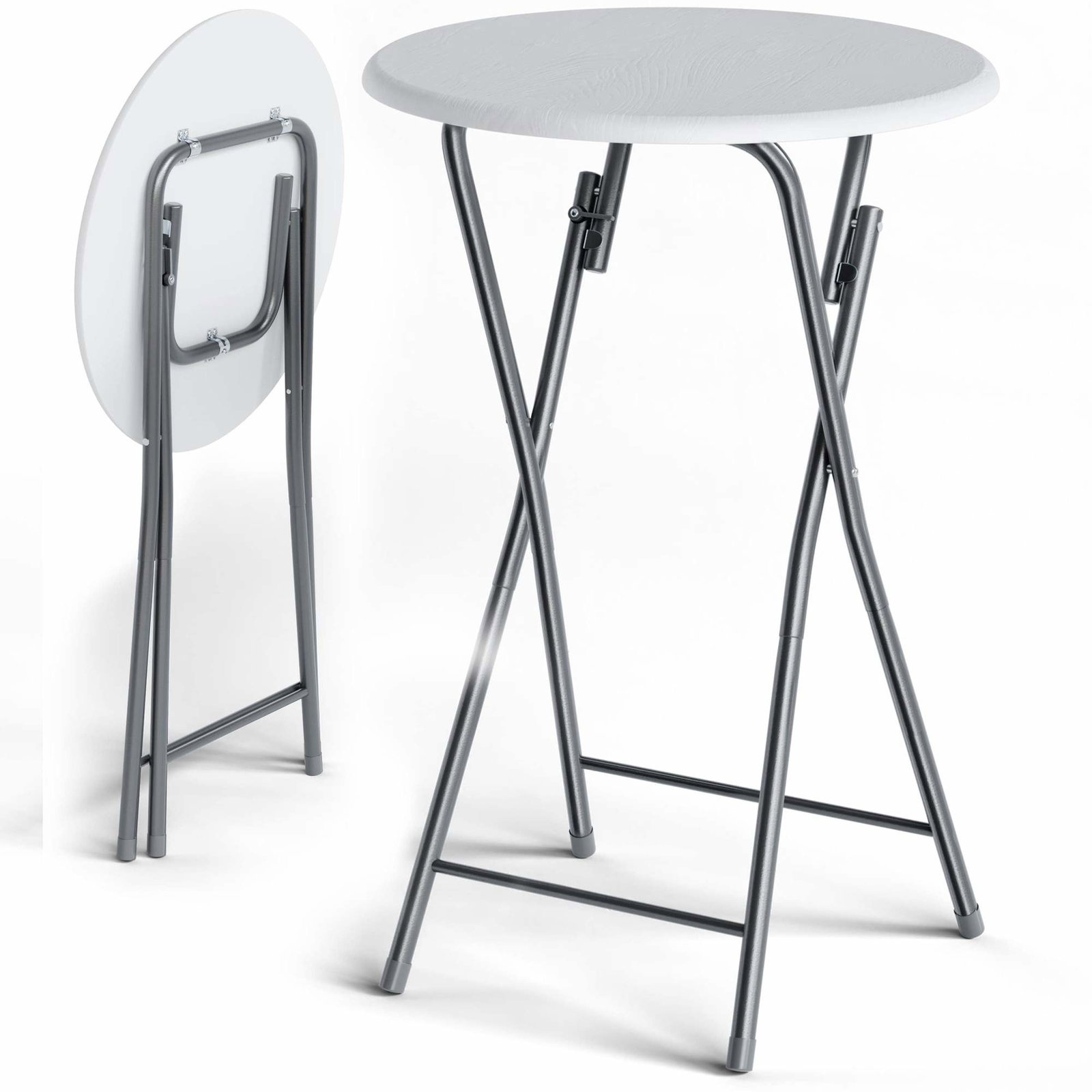 Hopfällbara barbord, set om 2, 60 cm, för inomhus-/utomhusbruk | Hem & Hobby | Pryloteket