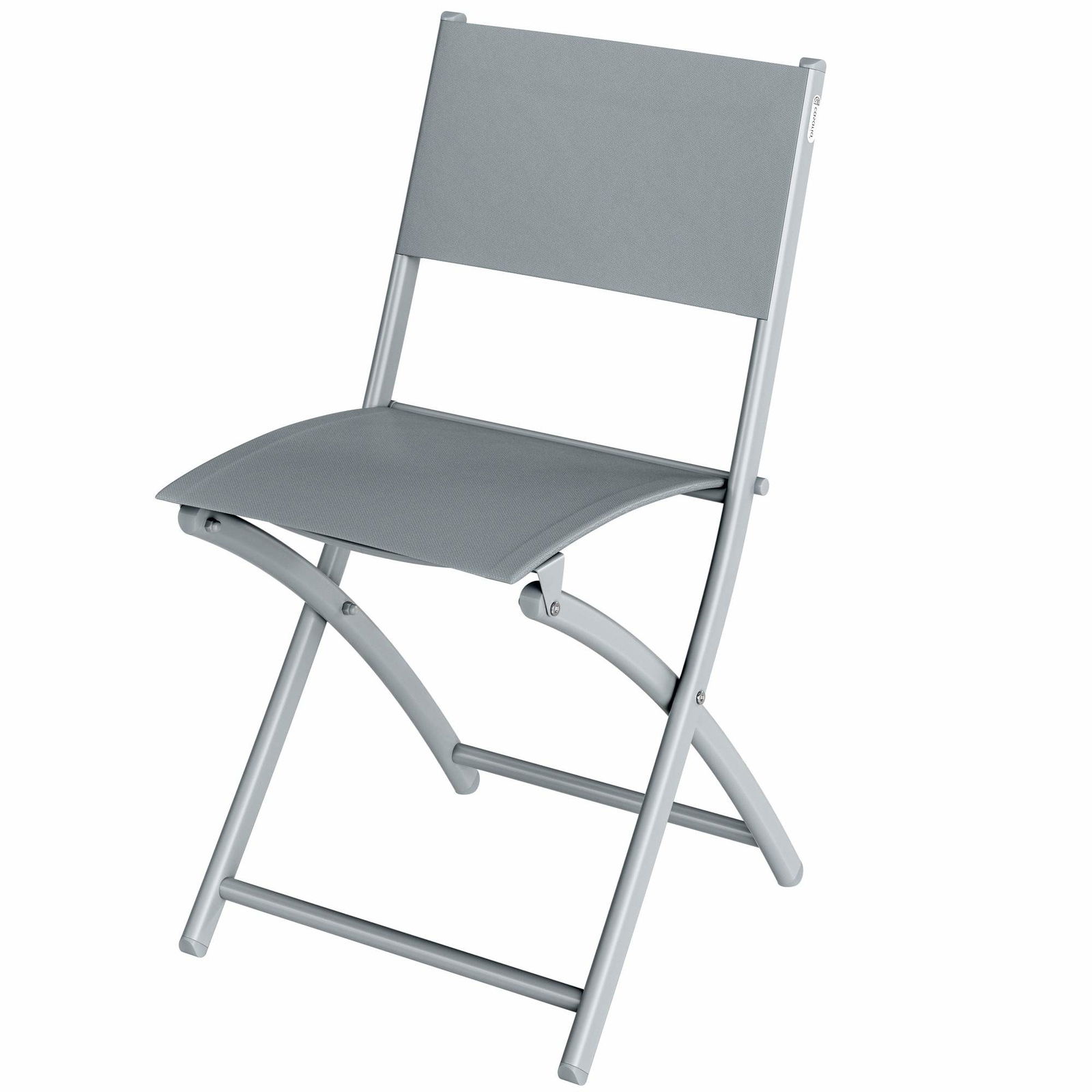 Sammenklappelige havestole sæt med 2 – Letvægts, grå, stål