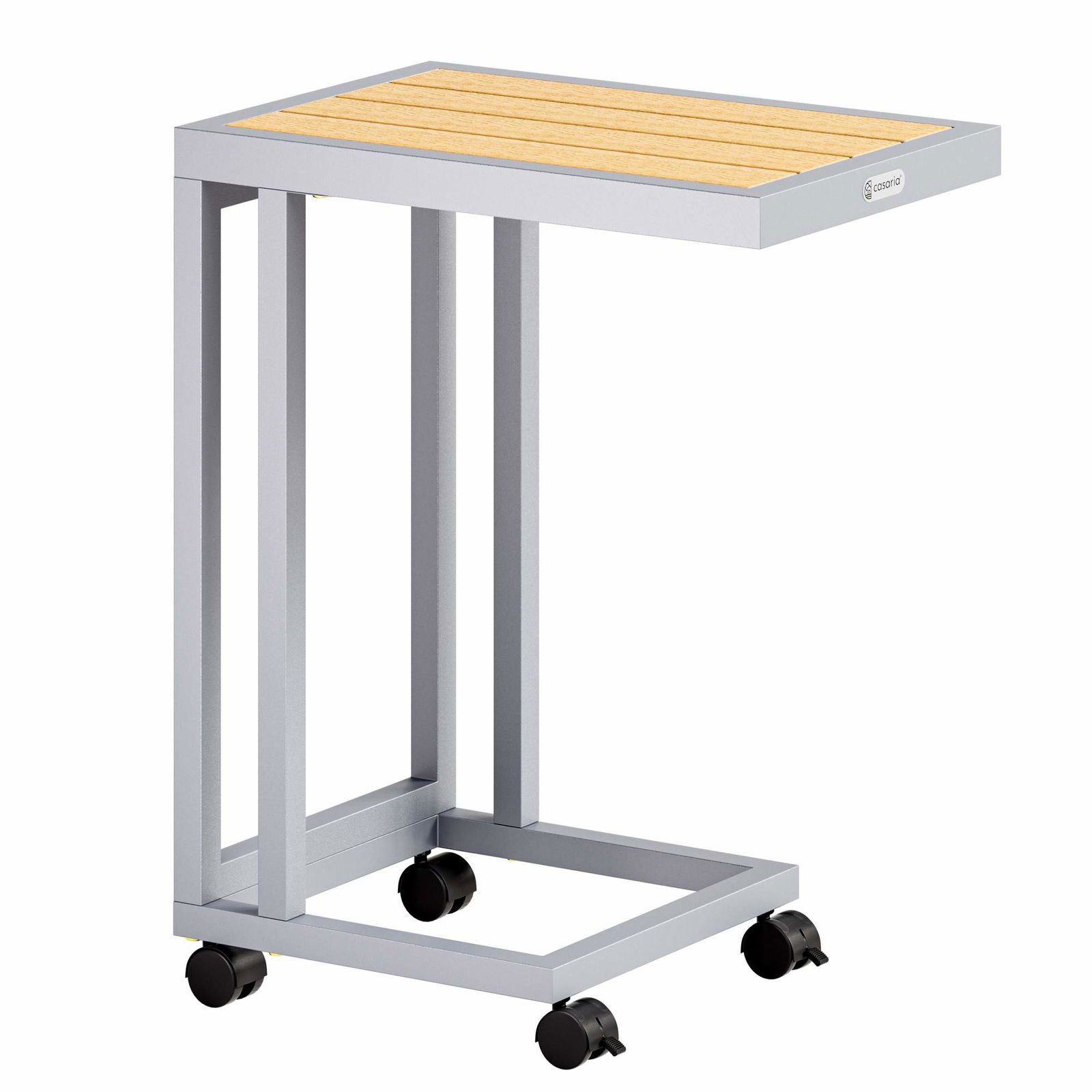 C-formet sidebord – WPC, vejrbestandigt, 65,5x50x40cm