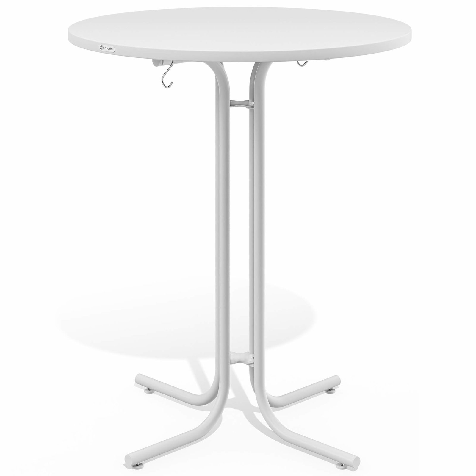 Hopfällbart runt barbord, vitt, 80x110 cm, inomhus/utomhus | Hem & Hobby | Pryloteket