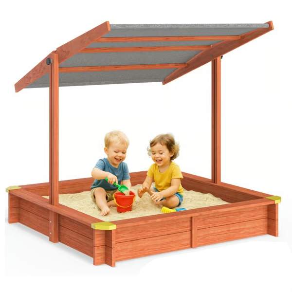 Hiekkalaatikko Max 120x120cm UV-suoja 50+