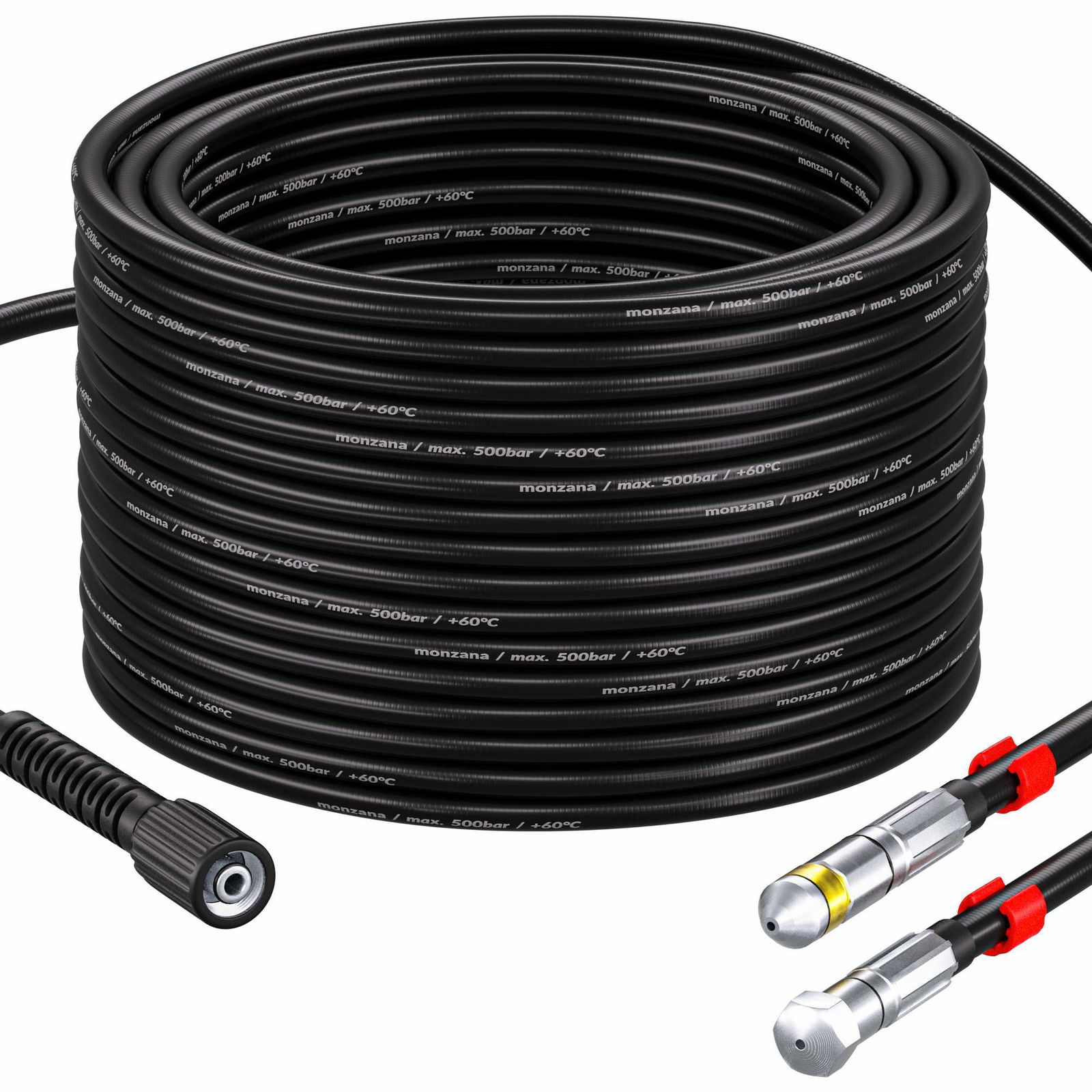 Rørrensningssæt 15m – Højtryksspuler, 5-delt sæt