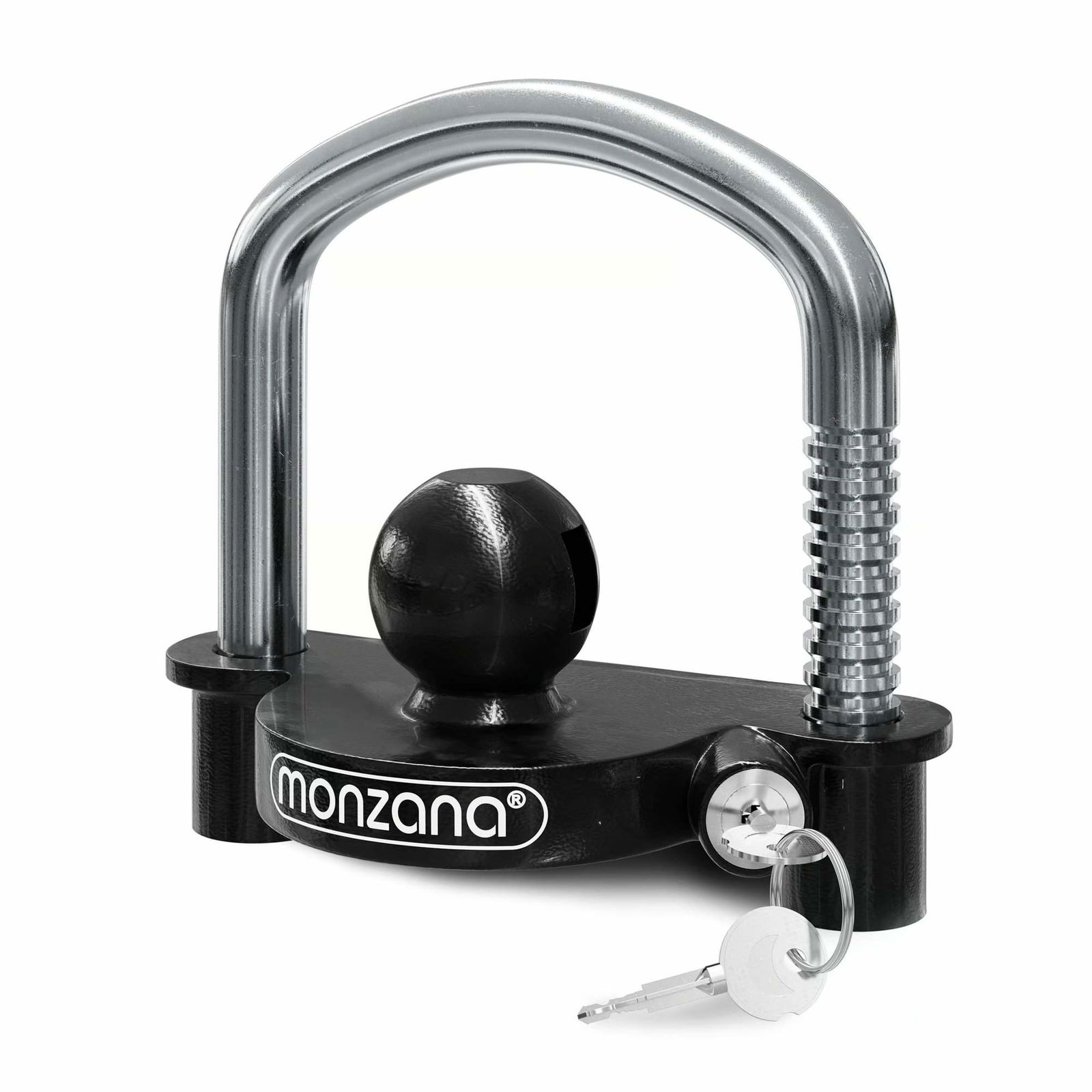 Universel tyverisikret trailerlås, legeret metal, sort