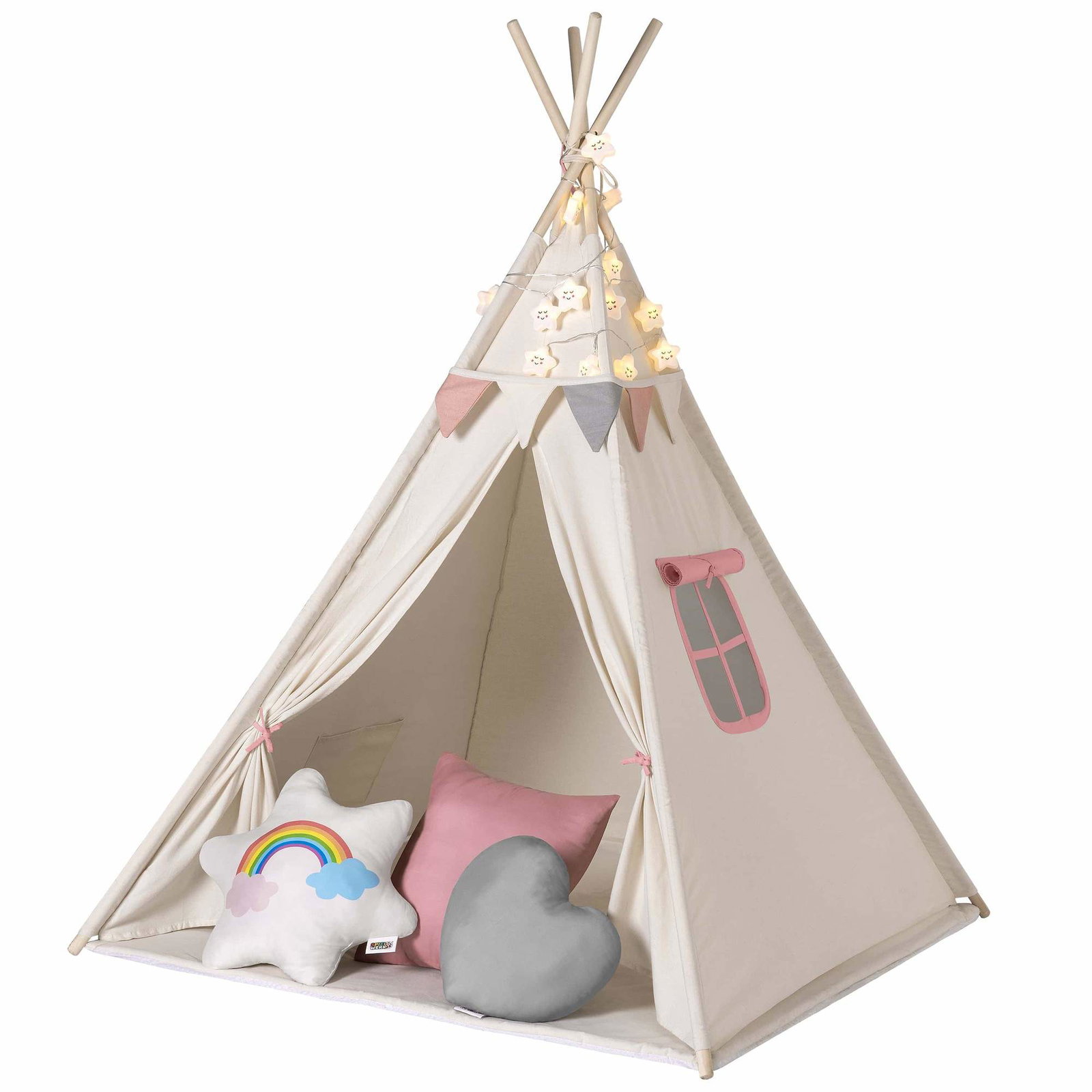 Barntält med golvmatta och ljusslingor | Hem & Hobby | Pryloteket