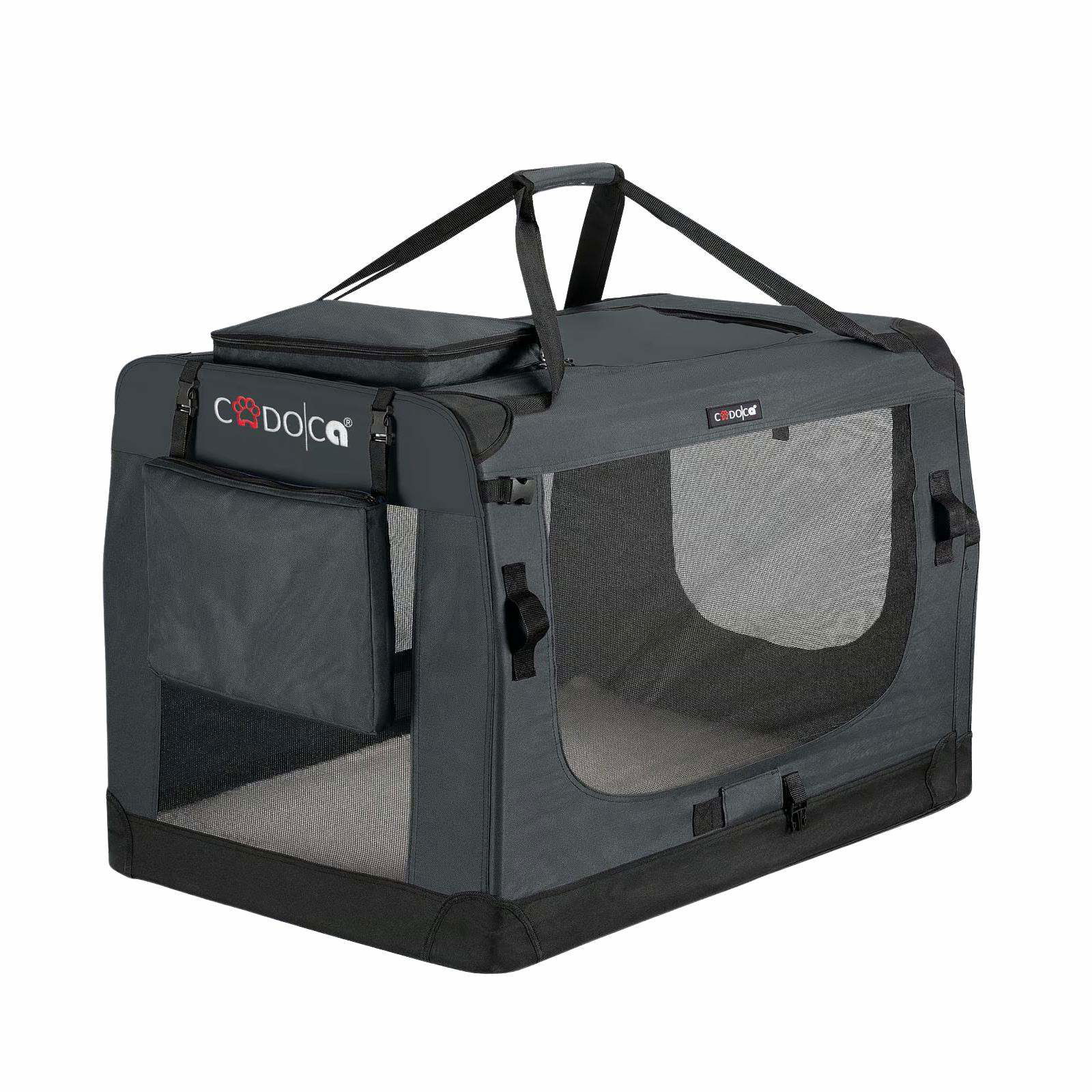 Hundetransportør i antracit XXXL – Sammenklappelig, bærbar, luftig