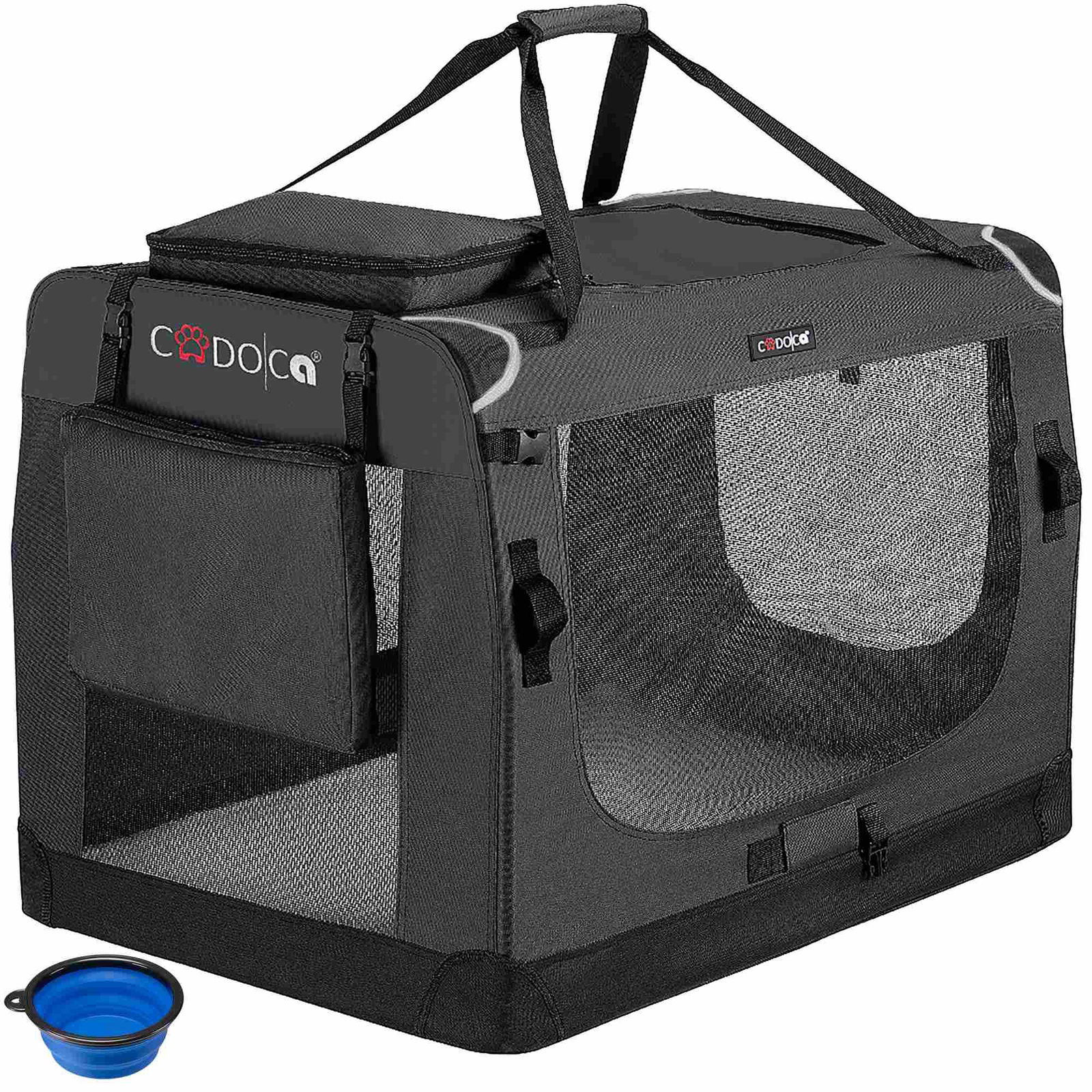 Hundetransport XXL, foldbar med netsider og opbevaring