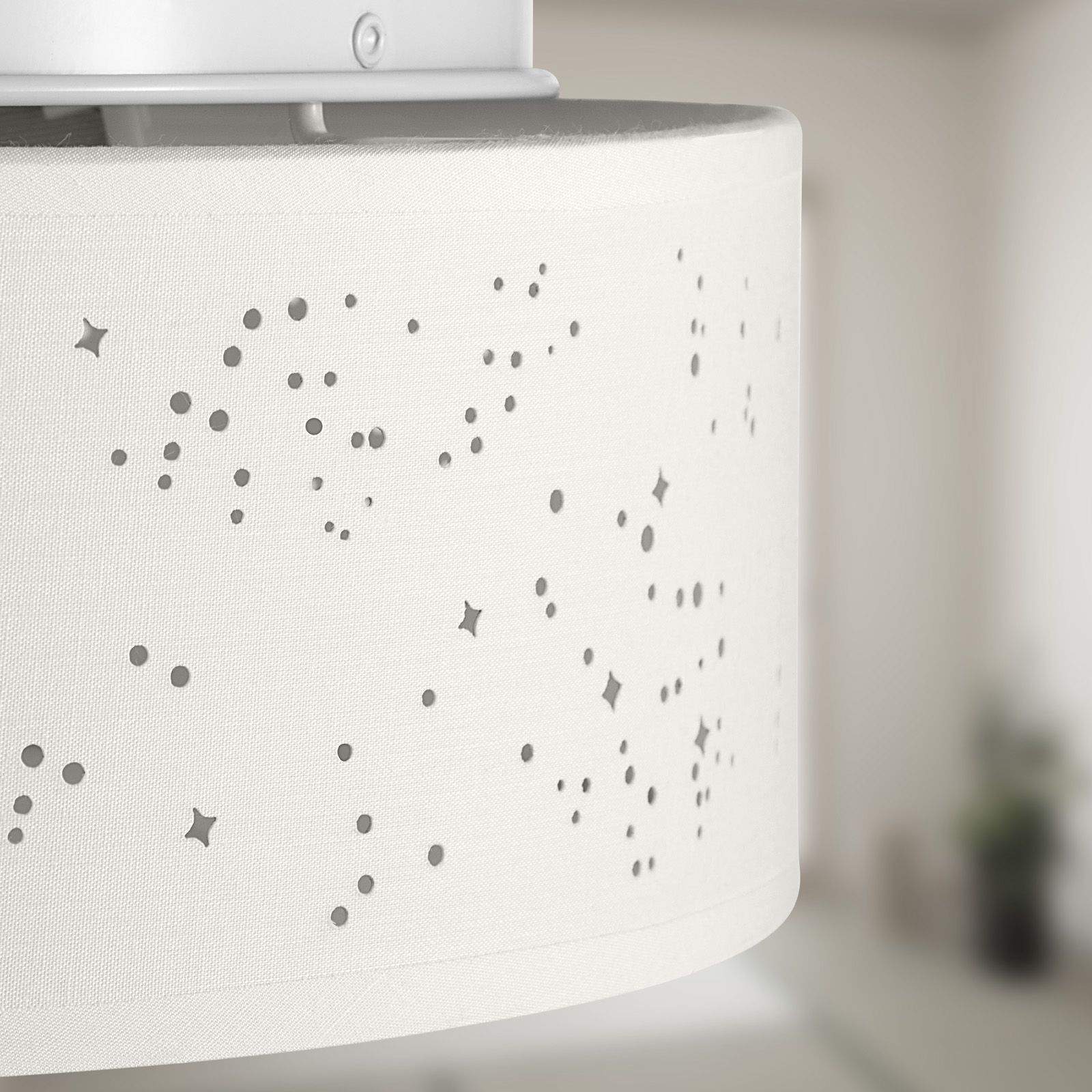 Taklampa Vit Tyg Ø38cm – Starry Sky Design | Hem & Hobby | Pryloteket