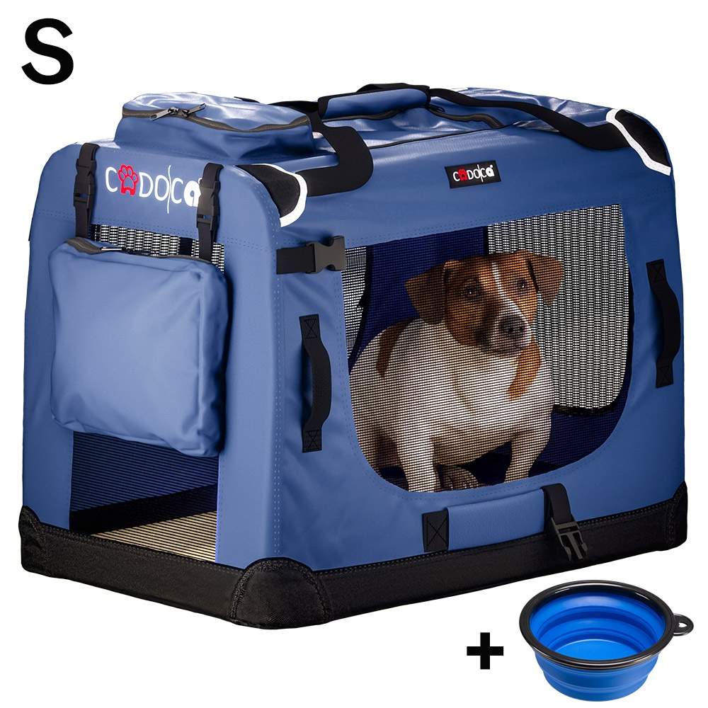 Hundbur, vikbart tyg, marinblå, liten 50x34x36cm | Hem & Hobby | Pryloteket