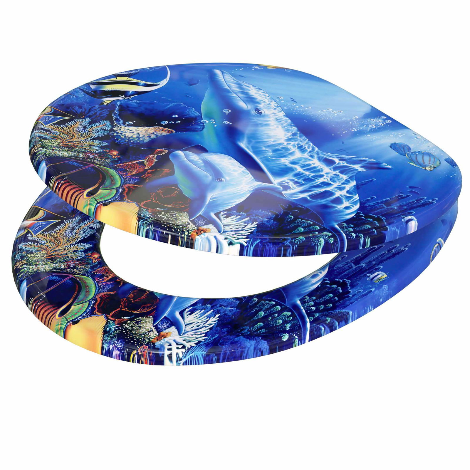 Toiletsæde med blød lukning, MDF, hængsler i rustfrit stål